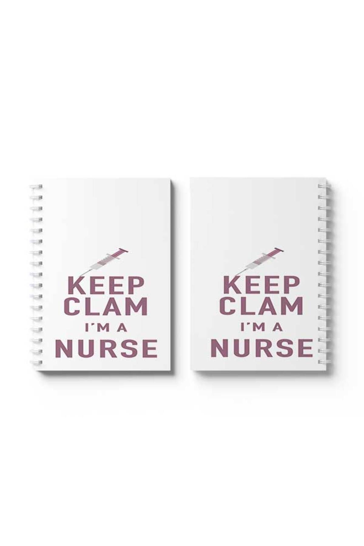 LOWHA-Spiral Notebook with Front and Back Hard Covers Featuring Keep Calm I'm A Nurse Design 4