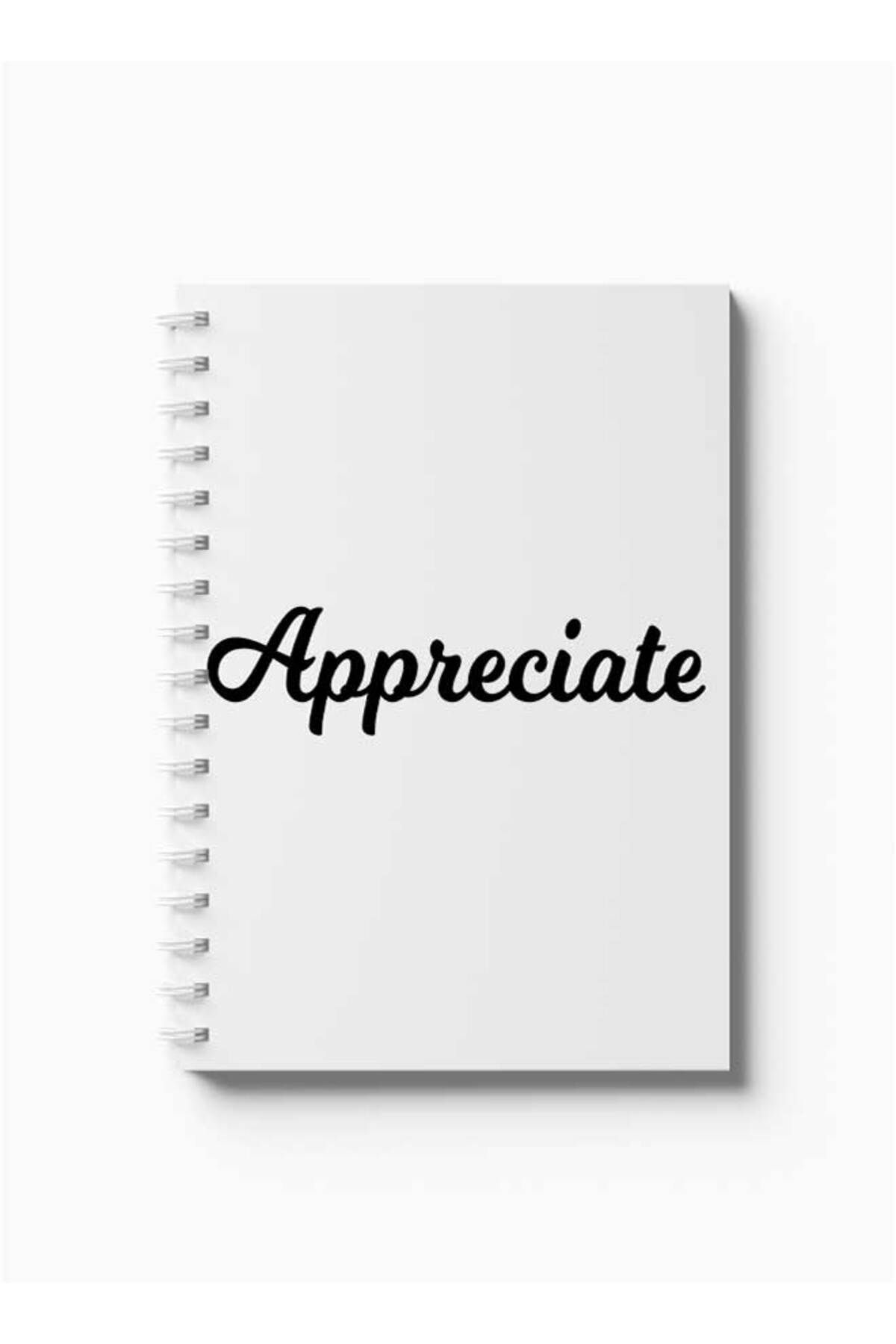 LOWHA-Spiral Notebook with Front and Back Hard Covers Featuring Appreciate Design 5
