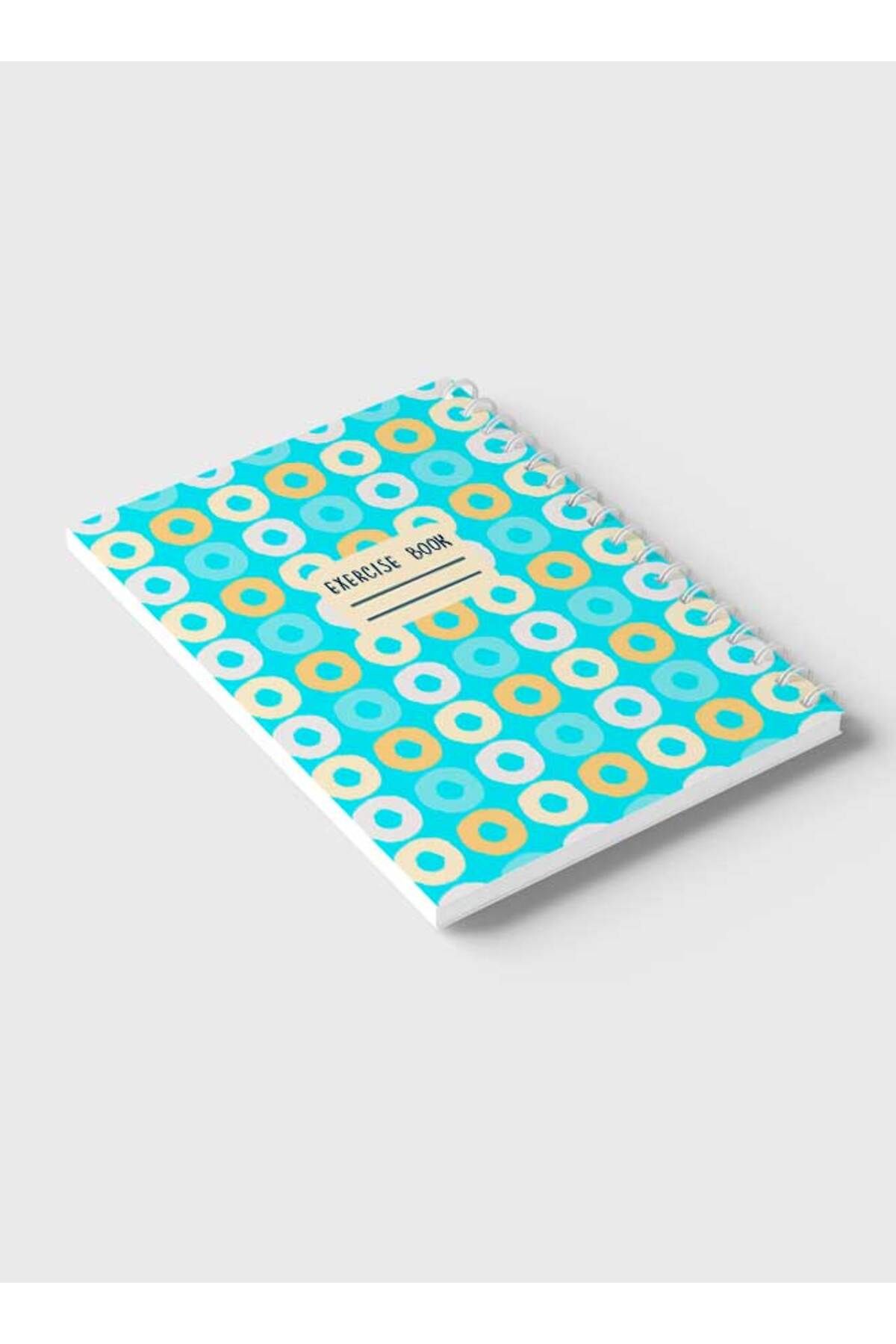 LOWHA-Spiral Notebook with Front and Back Hard Covers Featuring Seamlesss Circles Design 6