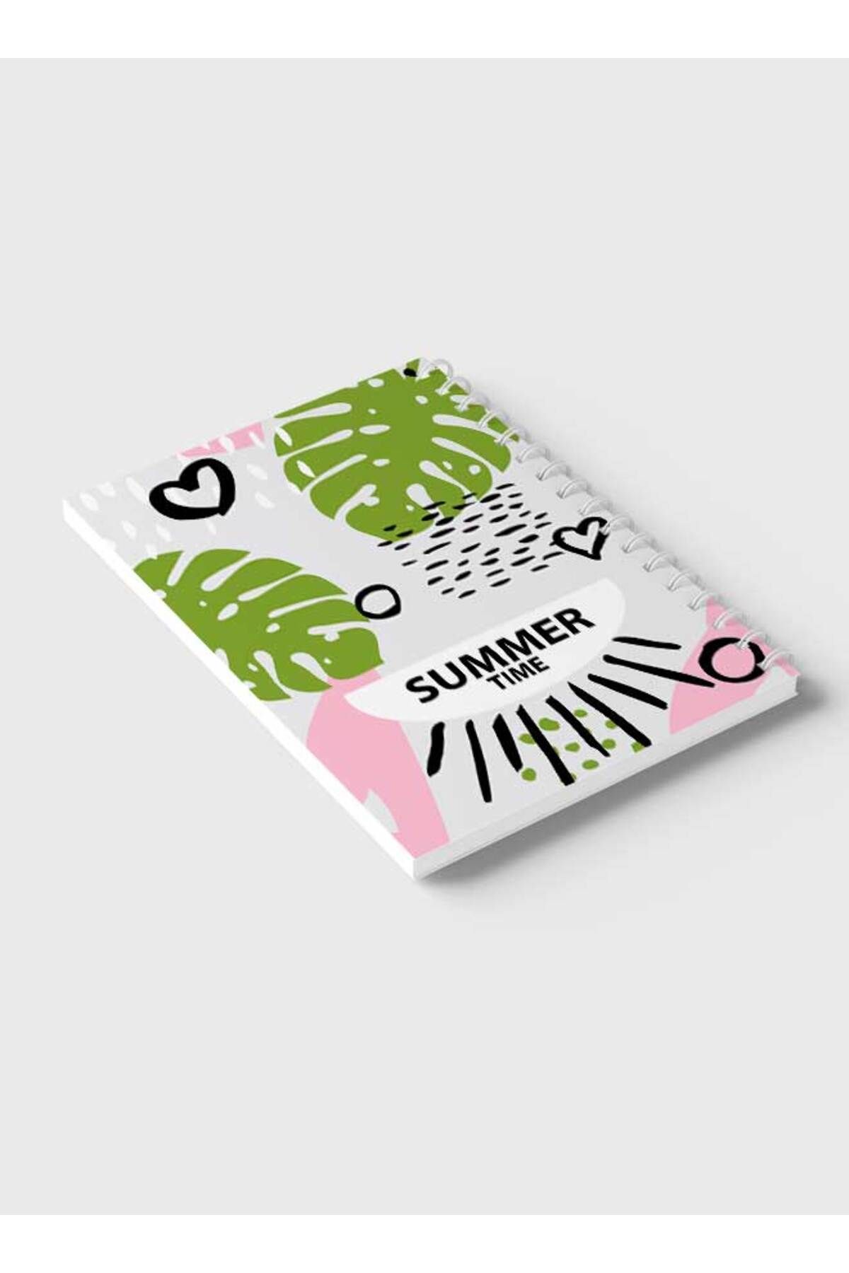 LOWHA-Spiral Notebook with Front and Back Hard Covers Featuring Summer Time Design 6