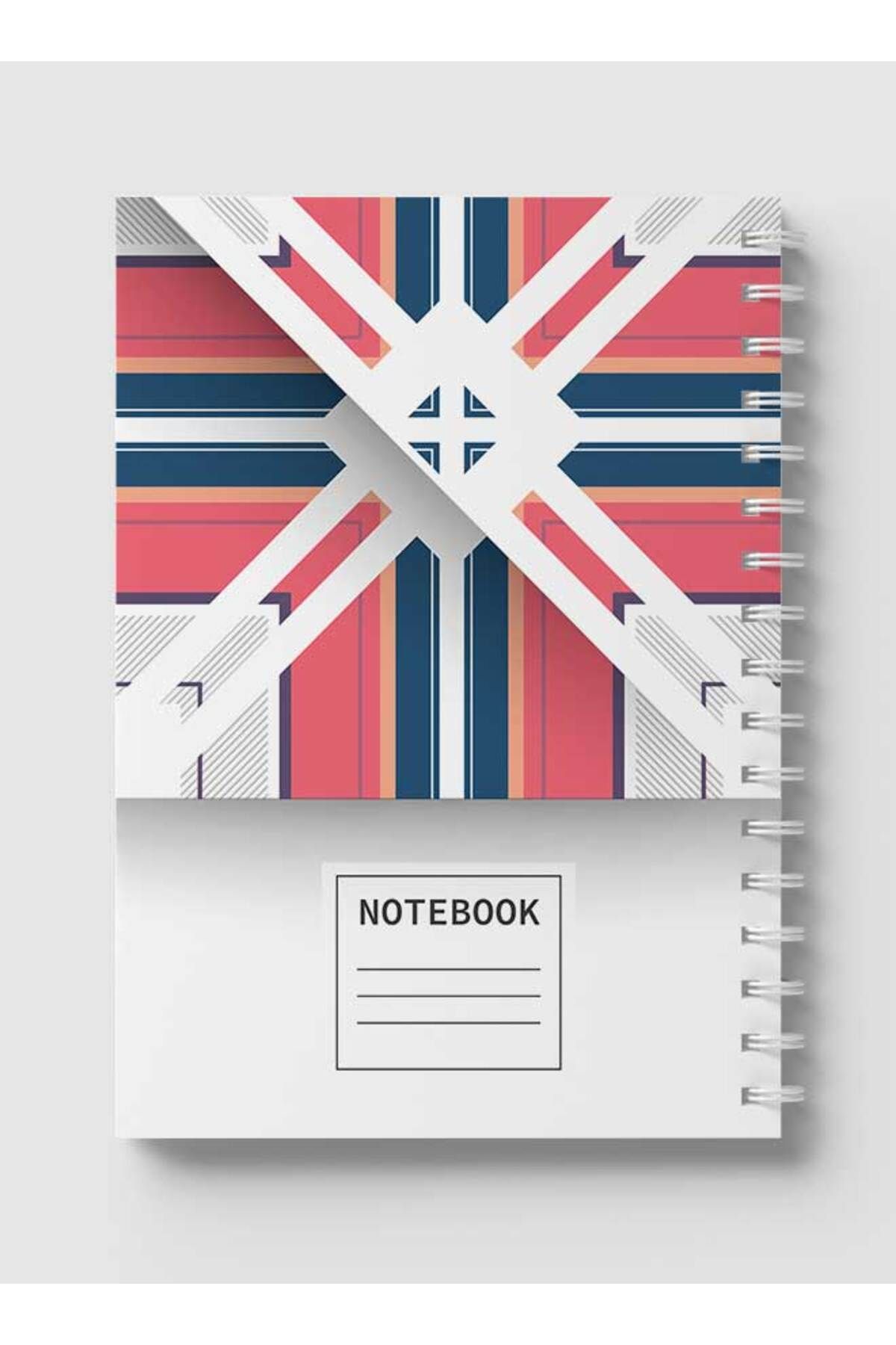 LOWHA-Spiral Notebook with Front and Back Hard Covers Featuring Futuristic Shape Design 5