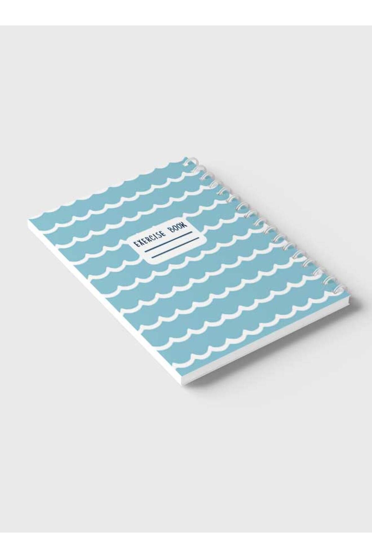 LOWHA-Spiral Notebook with Front and Back Hard Covers Featuring Abstract Waves Design 6