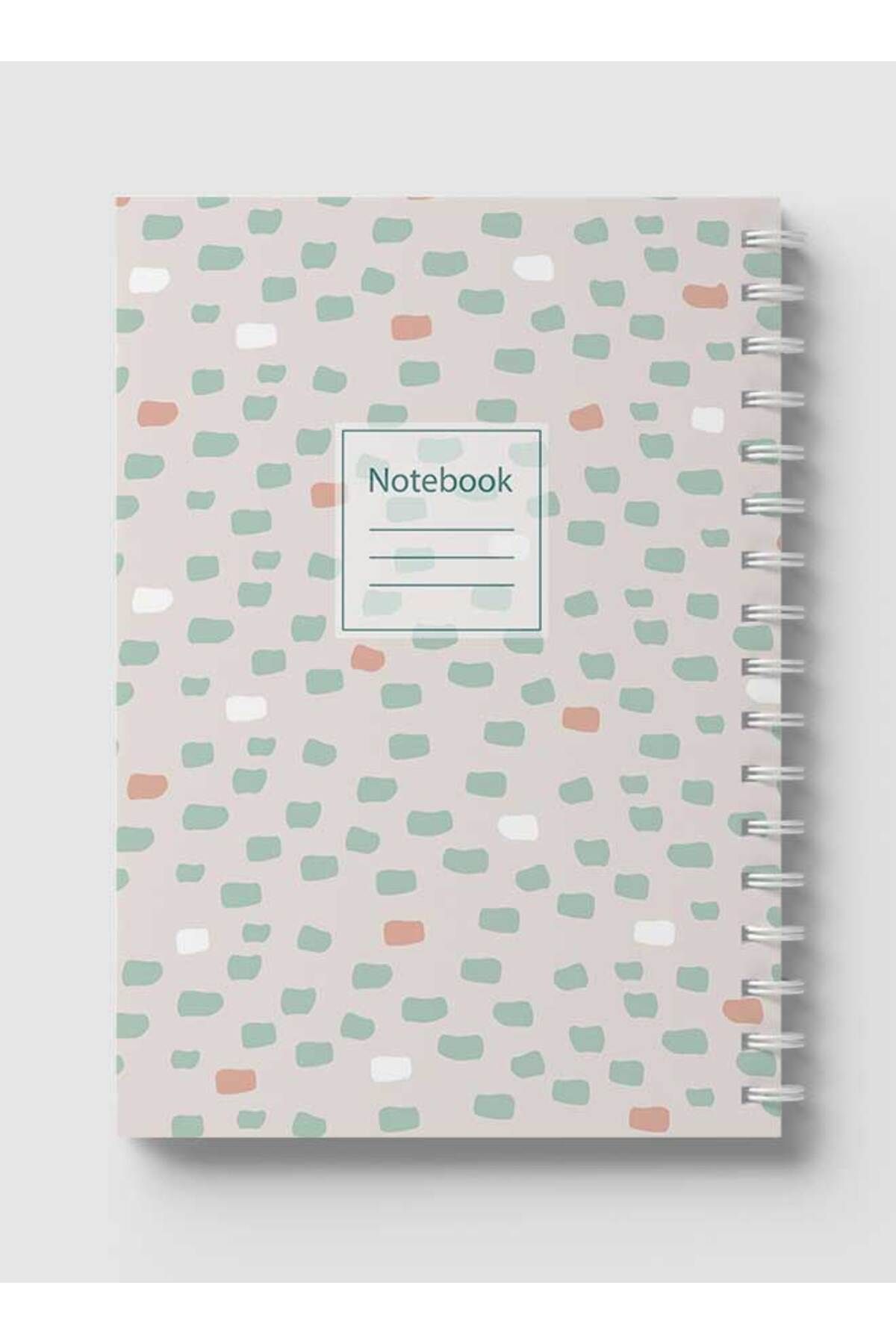 LOWHA-Spiral Notebook with Front and Back Hard Covers Featuring Abstract Shape Design 5