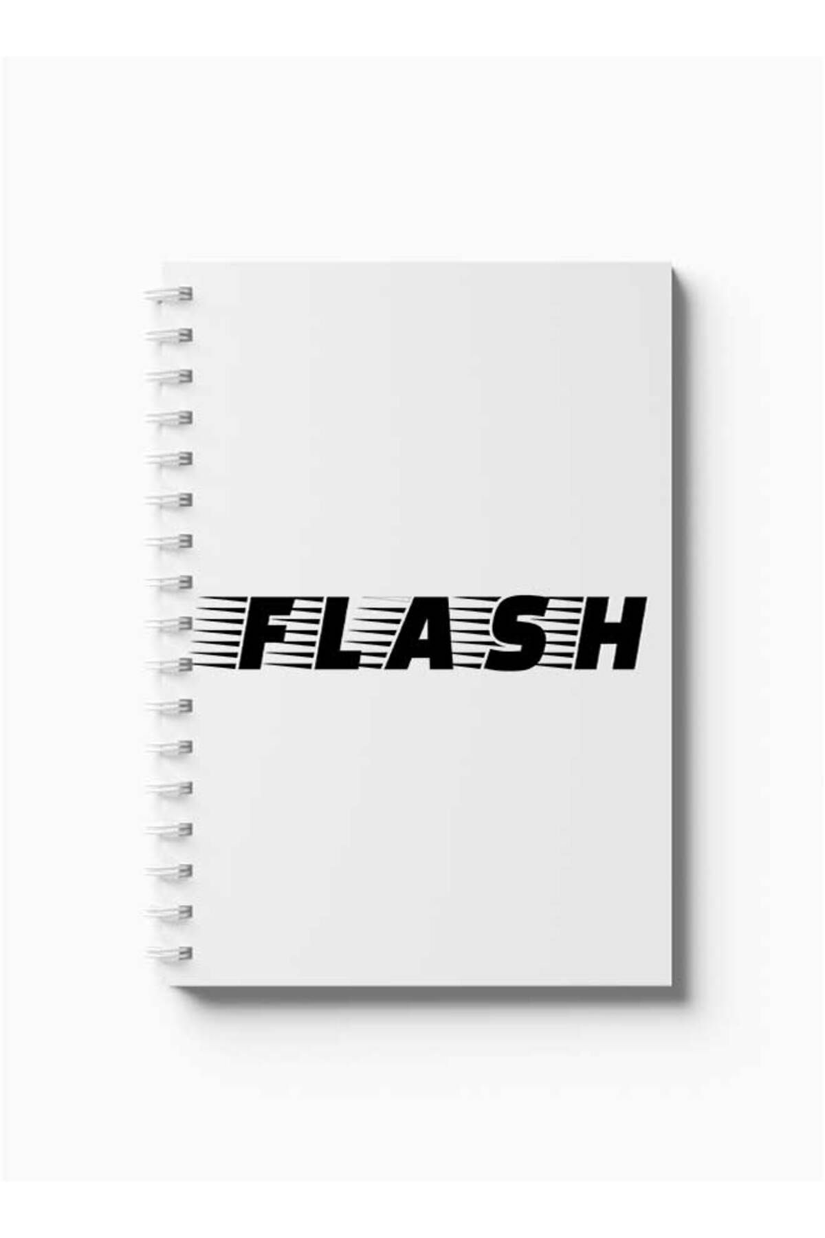 LOWHA-Spiral Notebook with Front and Back Hard Covers Featuring Flash Design 5