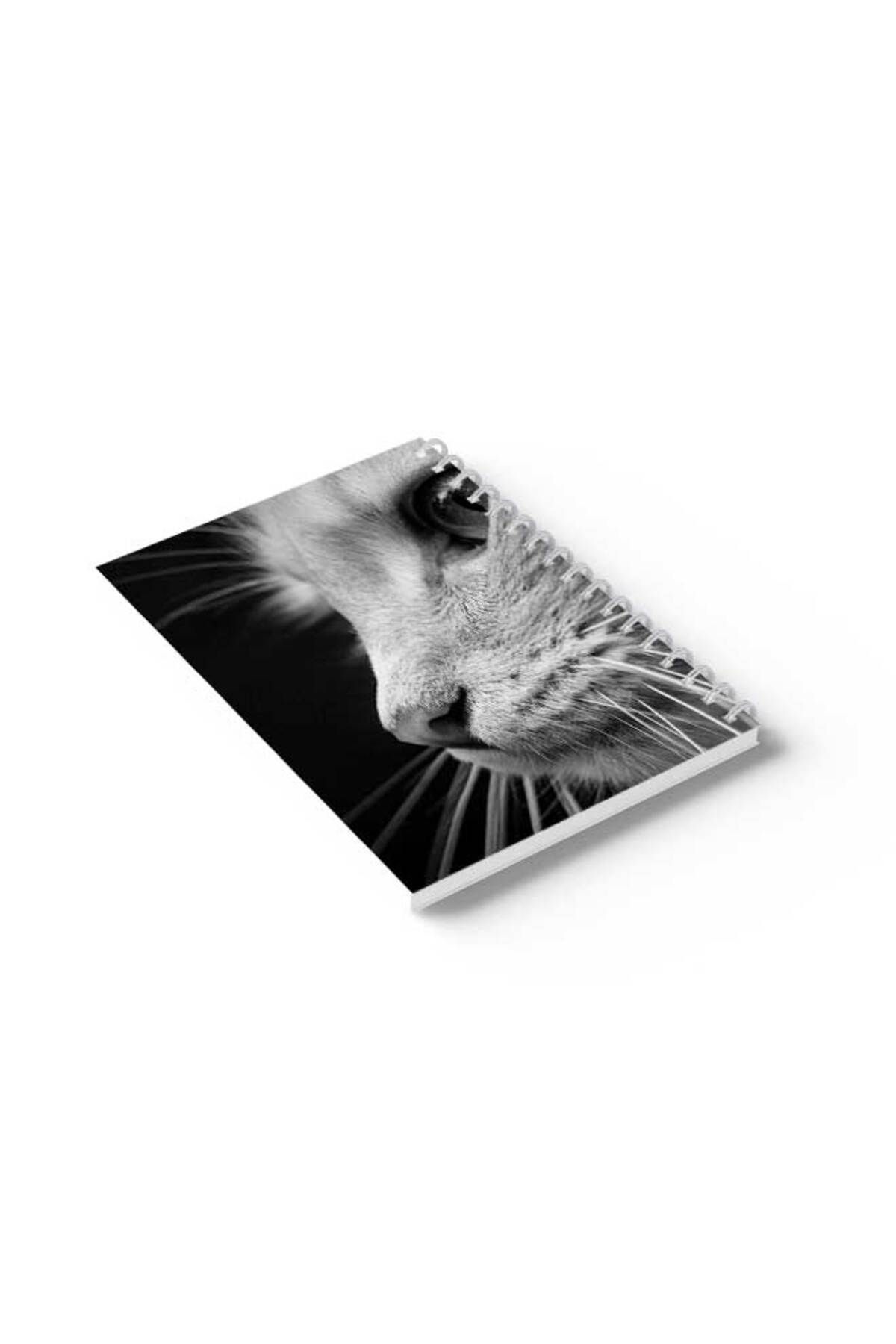 LOWHA-Spiral Notebook with Front and Back Hard Covers Featuring Cat Design 6