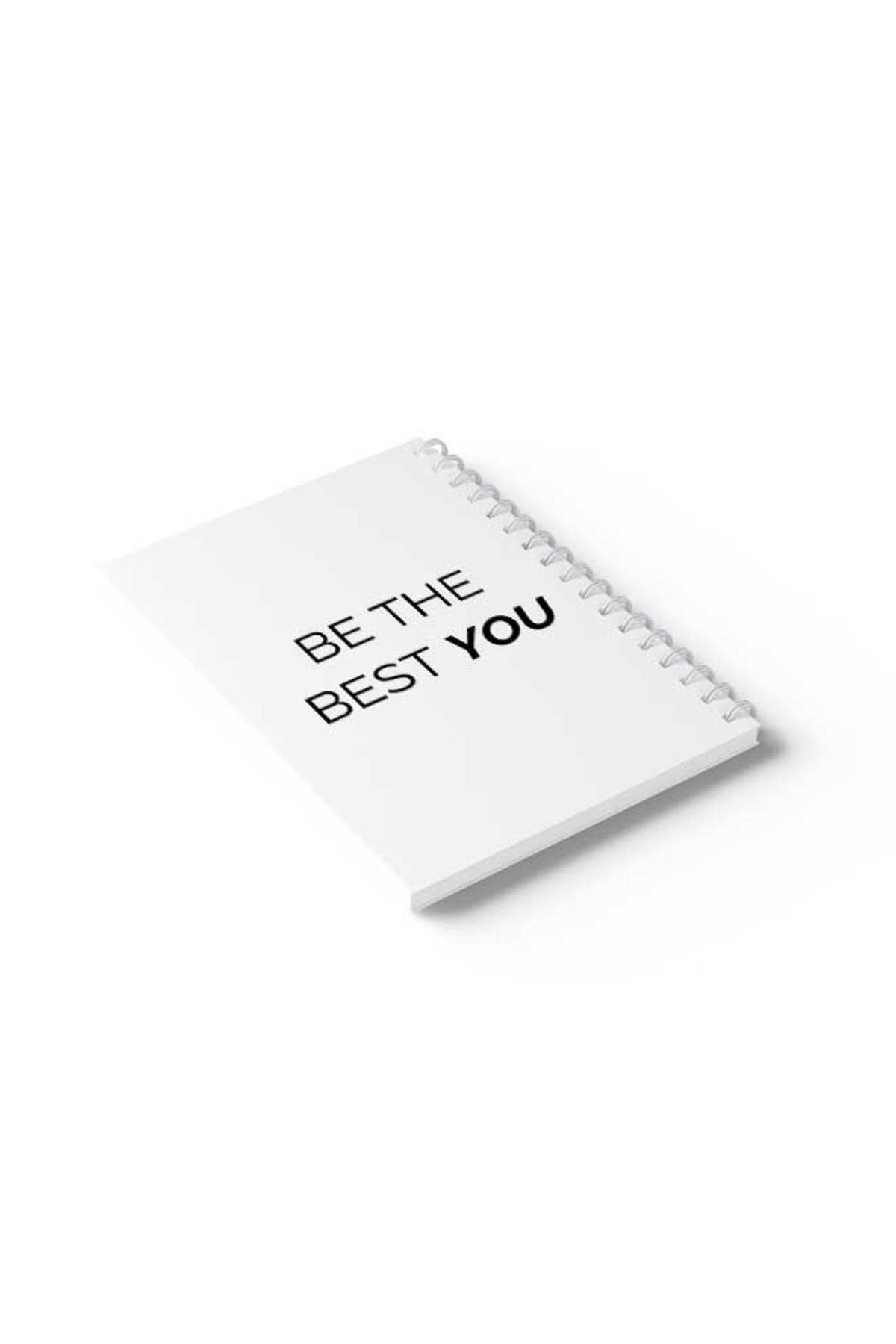 LOWHA-Spiral Notebook with Front and Back Hard Covers Featuring Be the Best You Design 6