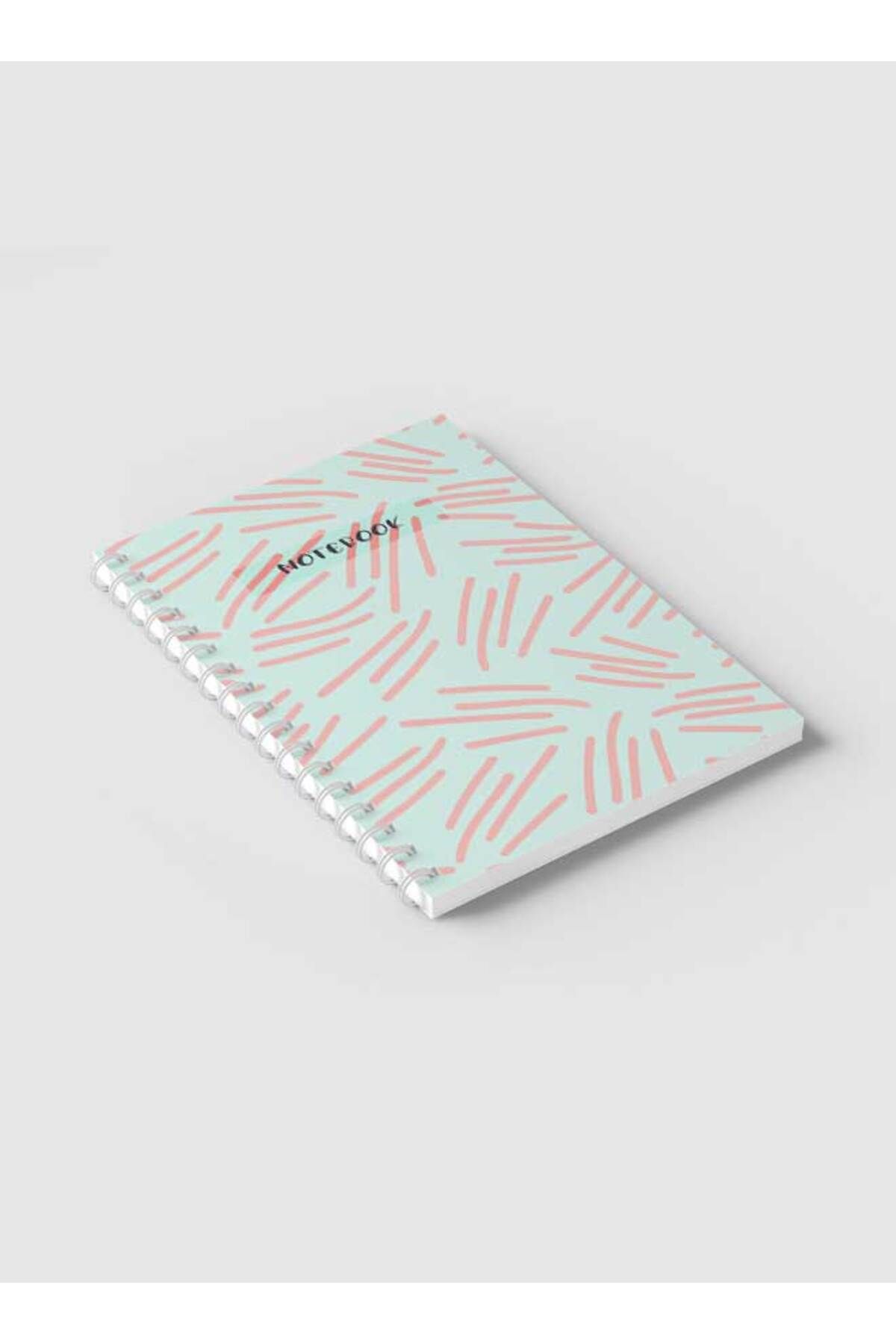 LOWHA-Spiral Notebook with Front and Back Hard Covers Featuring Abstract & Doodle Design 2