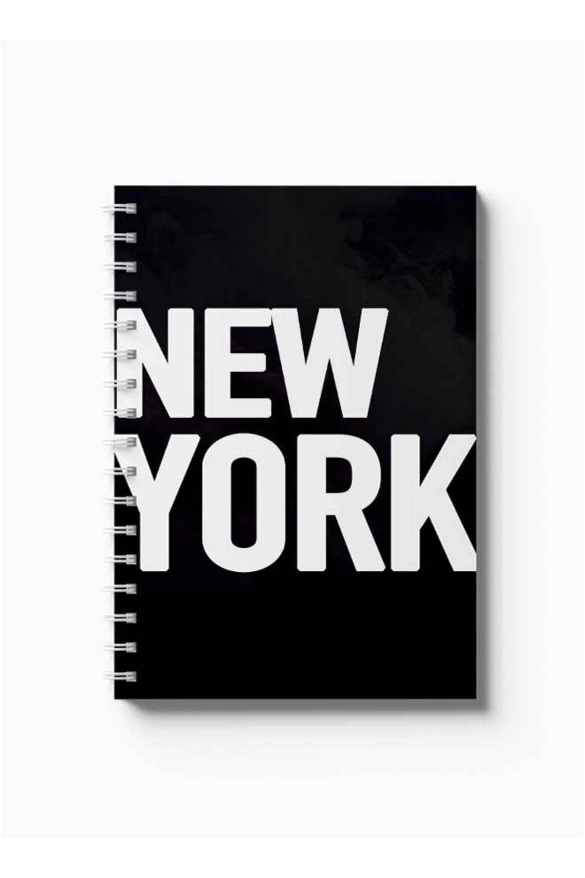 LOWHA-Spiral Notebook with Front and Back Hard Covers Featuring New York Design 5