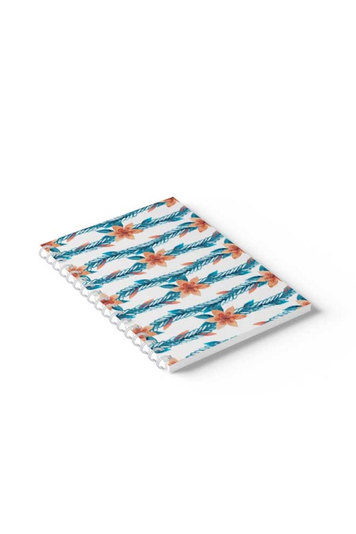 LOWHA-Spiral Notebook with Front and Back Hard Covers Featuring Floral Pattern Design 2
