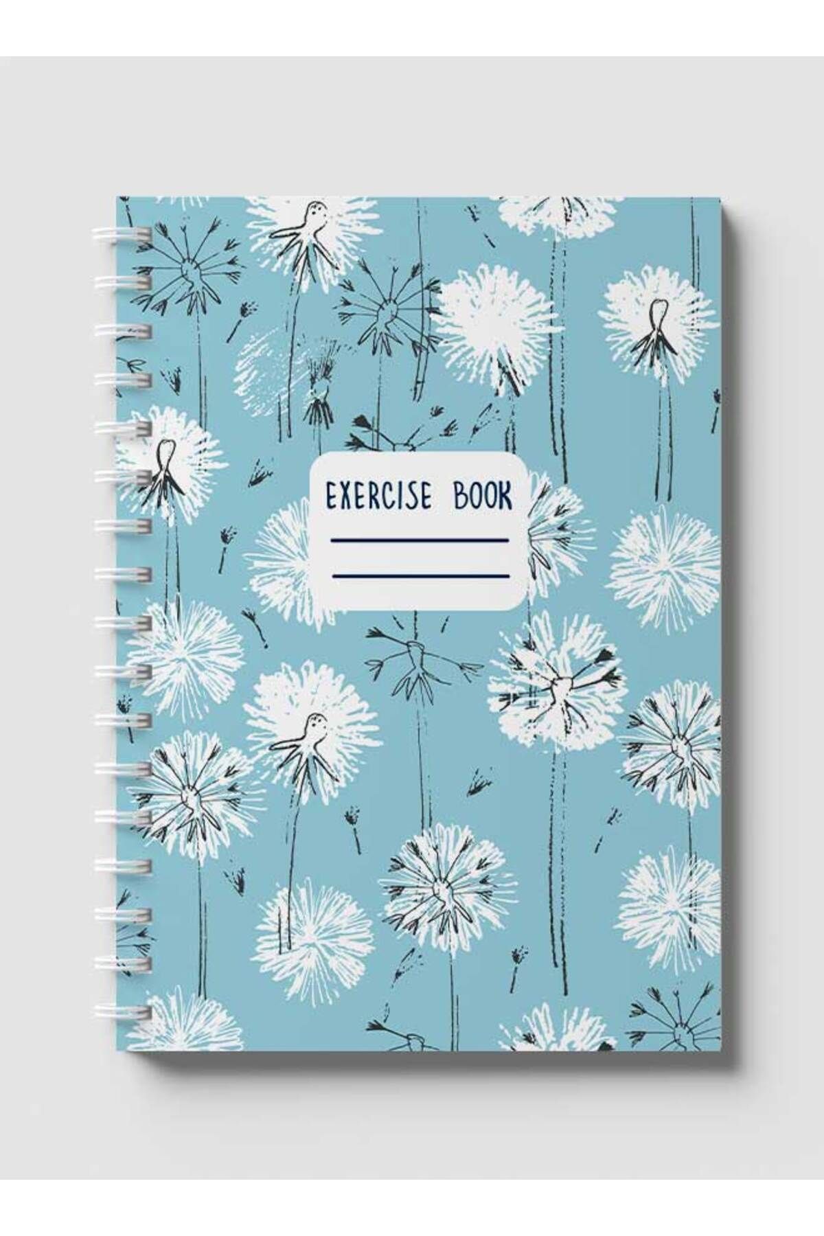 LOWHA-Spiral Notebook with Front and Back Hard Covers Featuring Dandelions Design 1