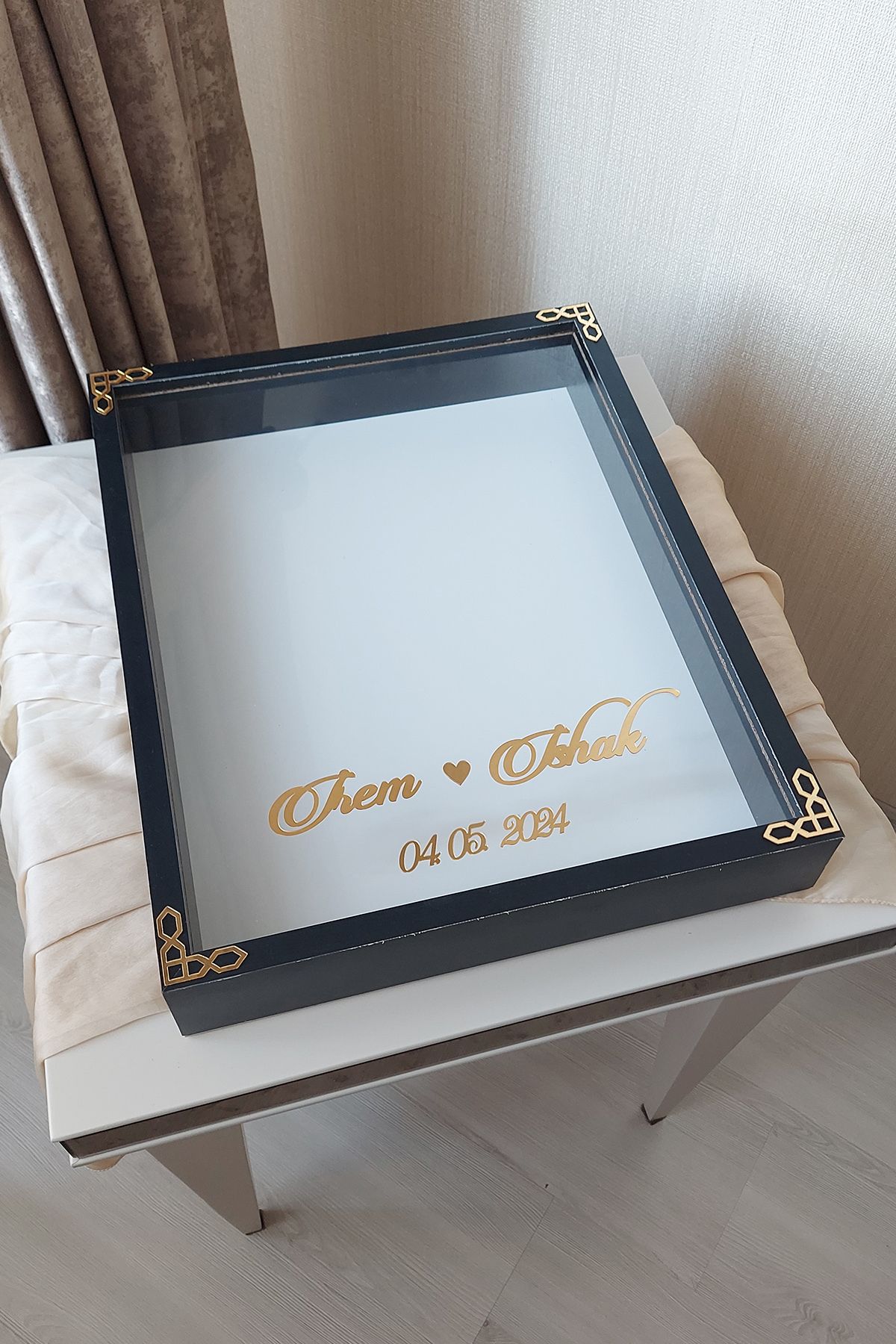 Verda Çerçeve-40X50 cm Rose Memory Frame! Deep Frame Without Leds! Rose Memory Frame - for Bridal Bouquets 2