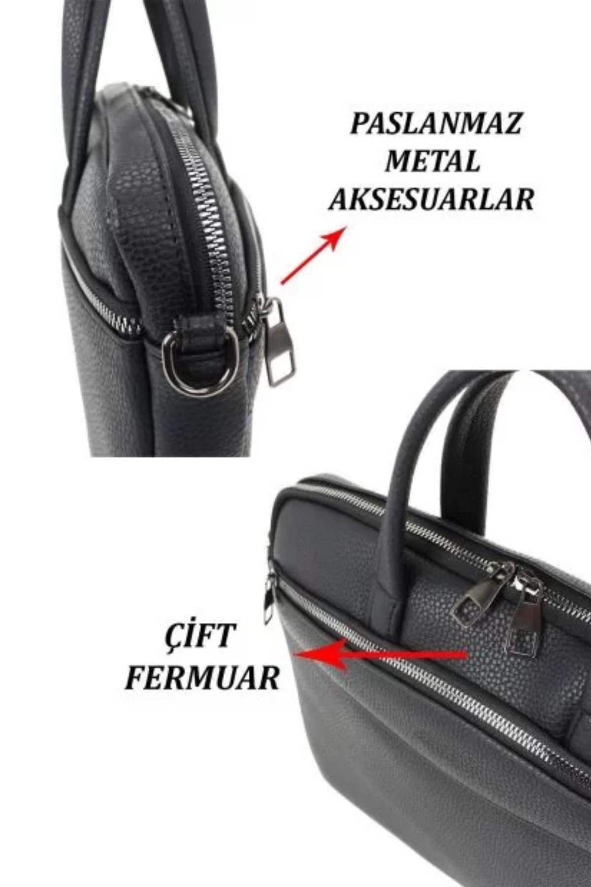 Çantacım-Laptop Bag 13"-14" Black Briefcase Computer Notebook Unisex 6