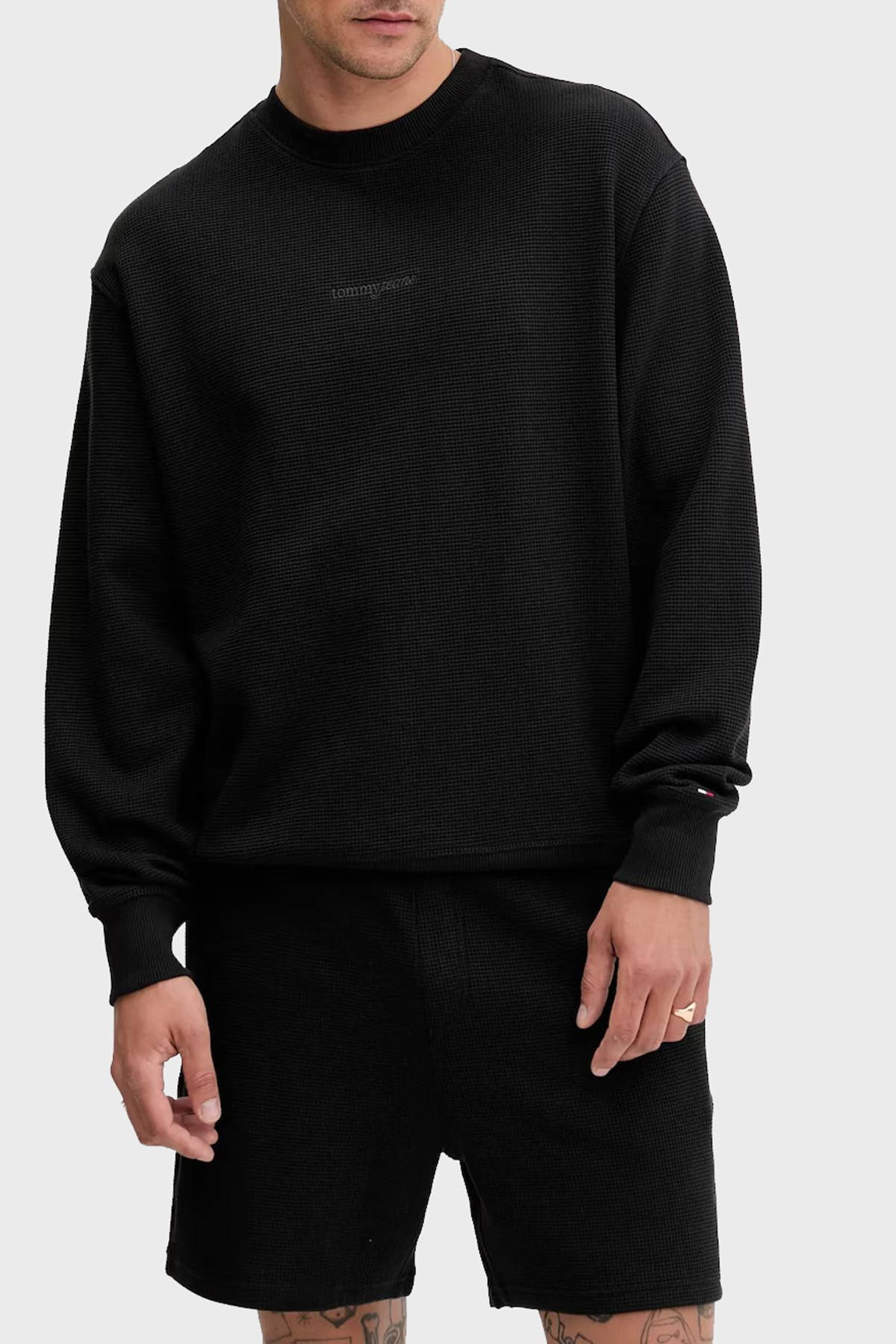 تامی جینز SWEAT مردانه SWEAT DM0DM21622 BDS کتون Regular Fit Crew Neck Sweat