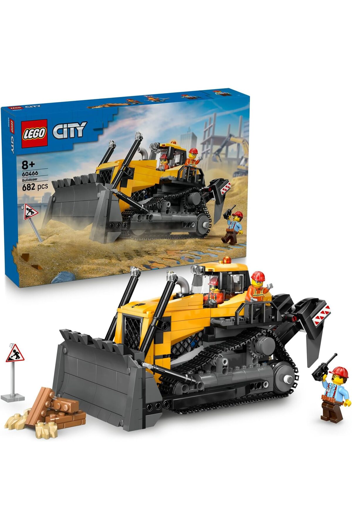 اس‌ان‌شاپ سیتی بولدوزر زرد ۶۰۴۶۶ – وسیله نقلیه با تم کارگاه ساختمانی برای کودکان ۸ سال و بالاتر