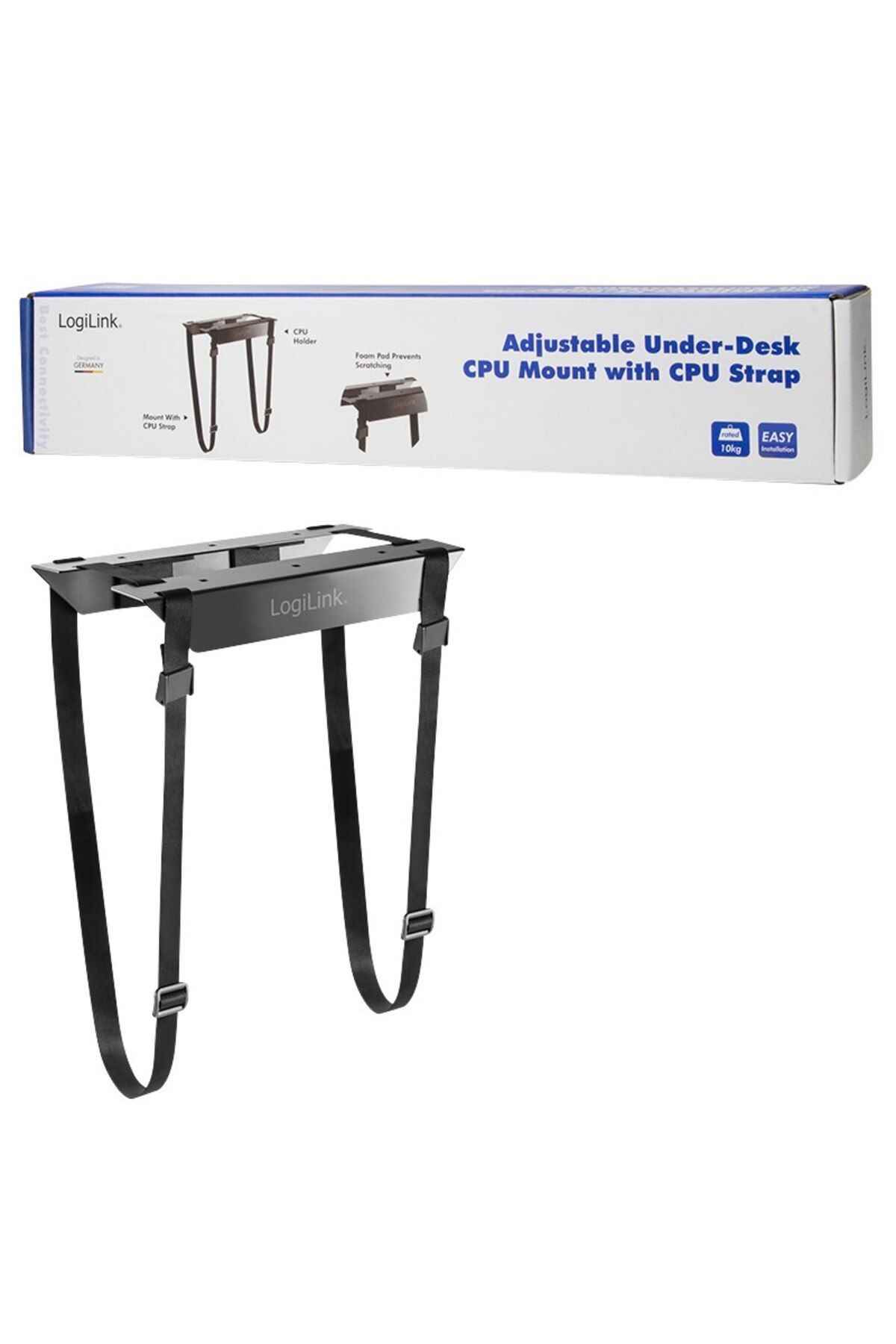 LogiLink-EO0009 Suport reglabil pentru CPU sub birou, cu curea | 11