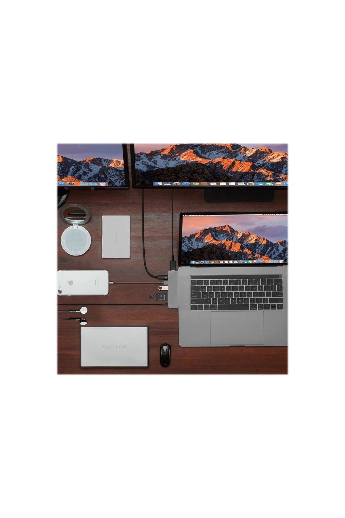 3DHyperStudio-Hyper HyperDrive USB-C 7-in-1 Laptop Form-Fit Hub - Space Grey 9