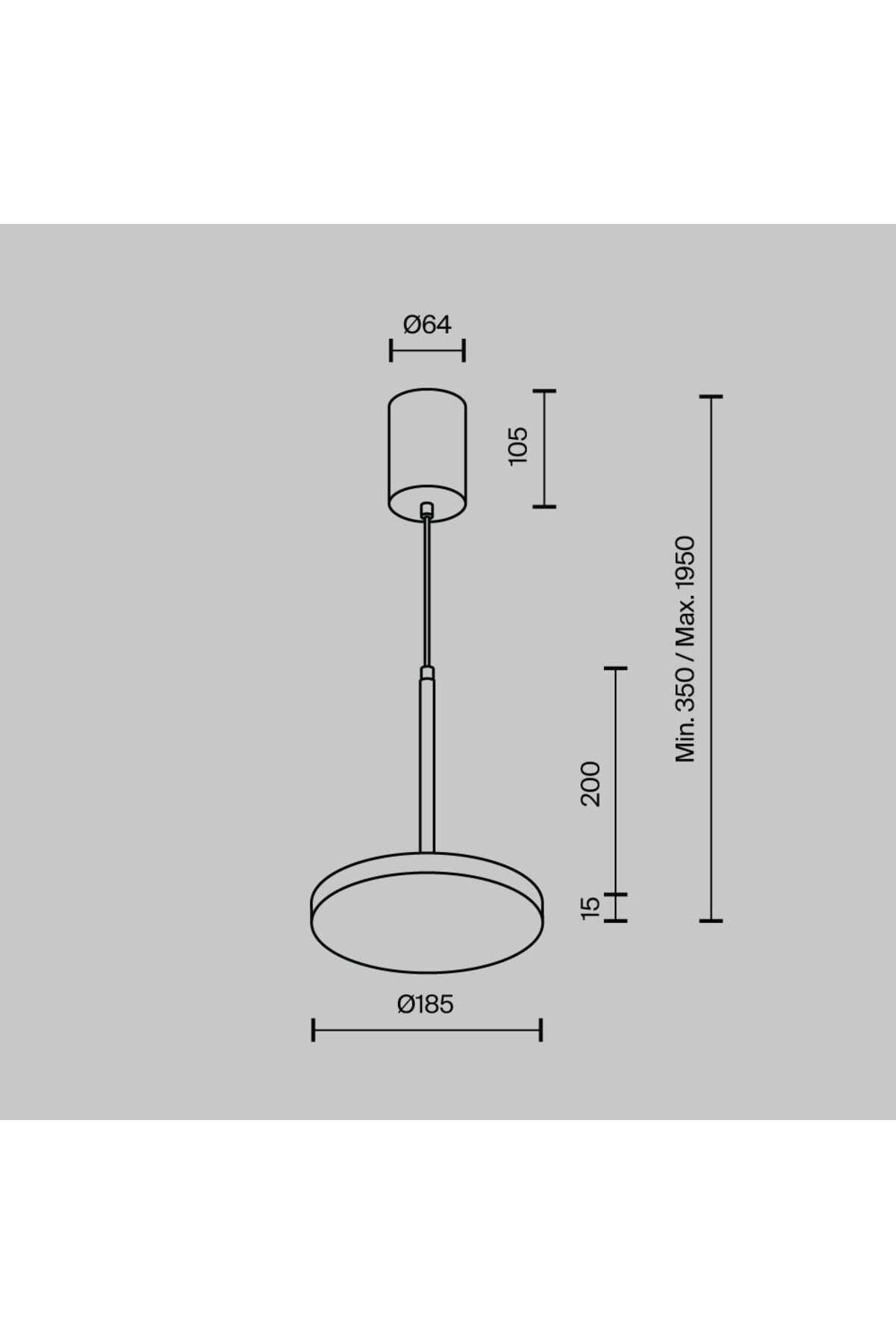 MAYTONI-Lampă suspendată LED Plato P076PL-L12W3K-B, 12W, 700lm, lumină caldă, IP20, alb+negru, 4