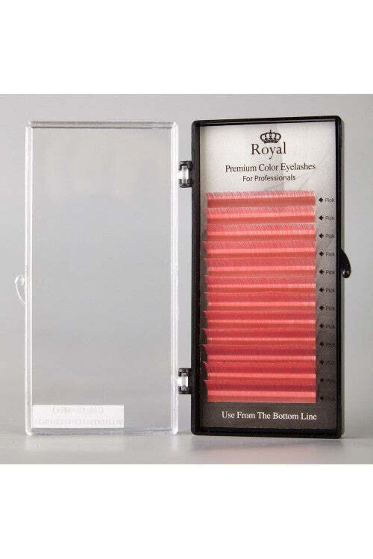 Royal-Premium Eyelash Extensions Silk (PINK), C-Curl, 0.10 mm Thickness, Mixed Length, 12 Rows 1