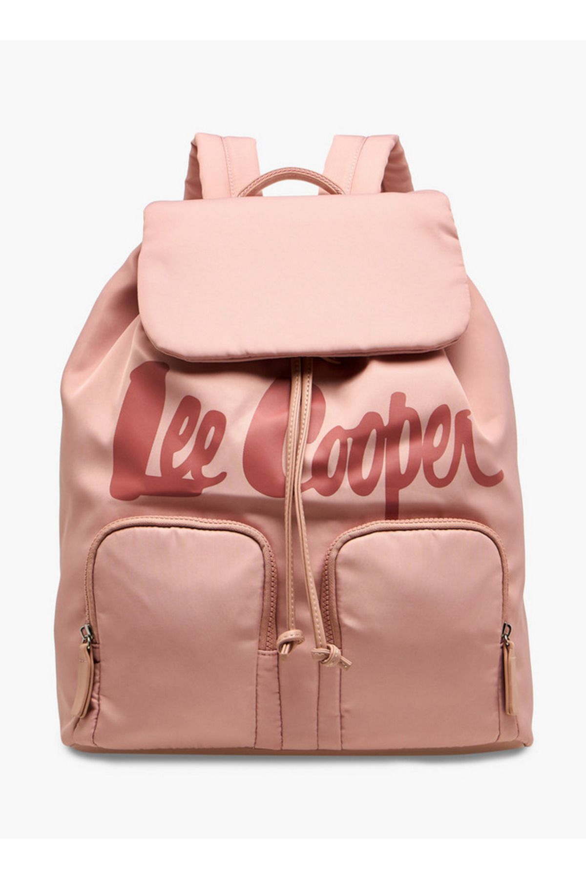 Lee Cooper-Logo Print Backpack with Adjustable Straps and Drawstring Closure - 15x30x43 cm 1