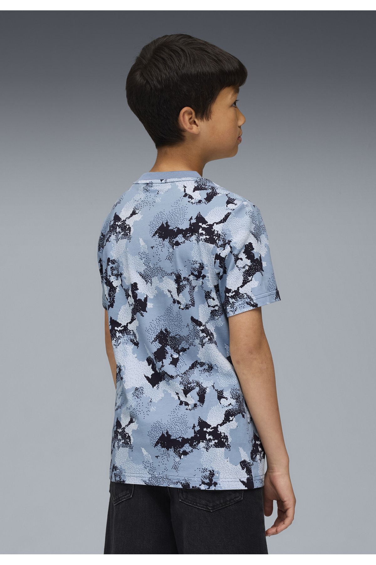 Puma-Essentials Camo All-Over Print Tee Youth 4