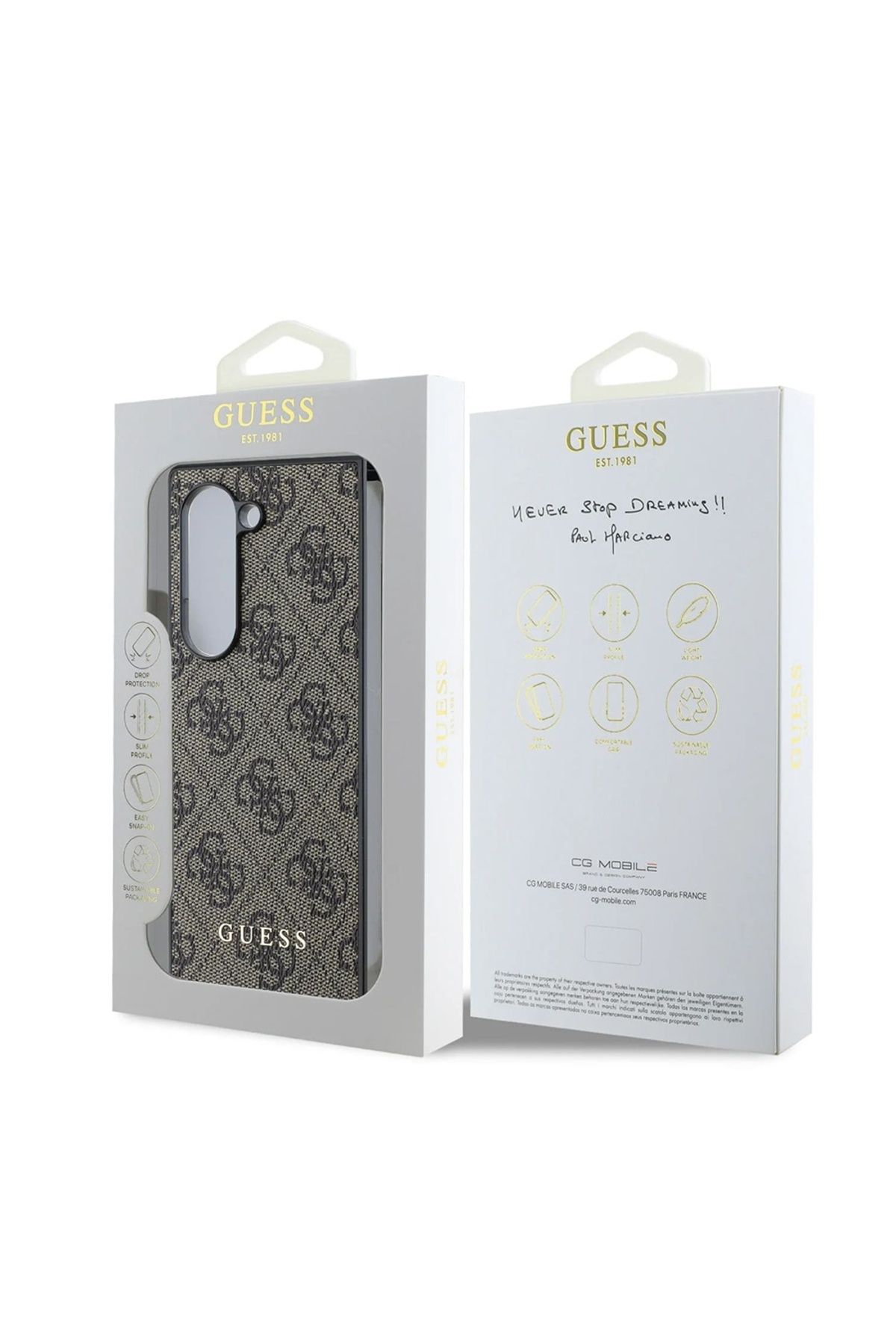 Guess-Case for Samsung Galaxy Z Fold6 - Hardcase 4G (GUHCZFD6GF4GBR) - Brown 4