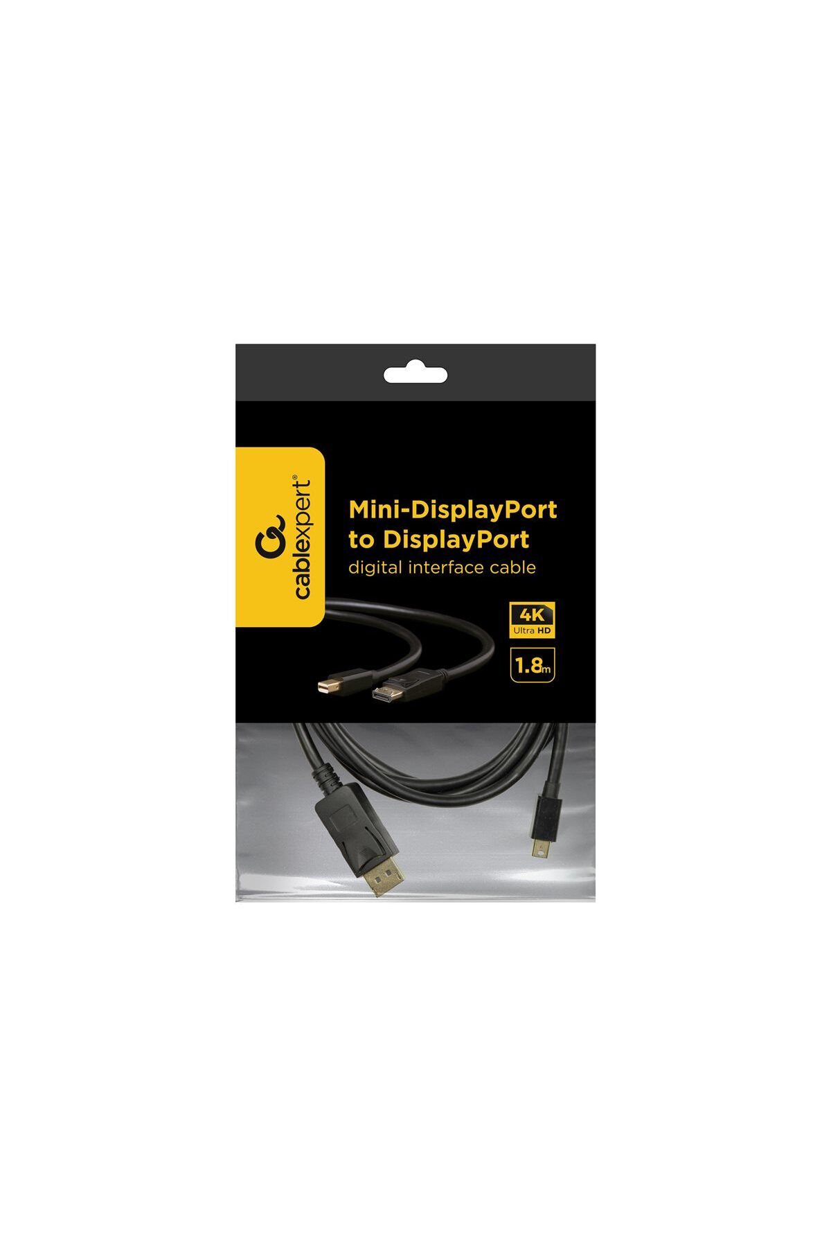 Cablexpert-Cablu de interfață digitală Mini DisplayPort la DisplayPort | CCP-mDP2-6 | Negru | 1,8 m 3