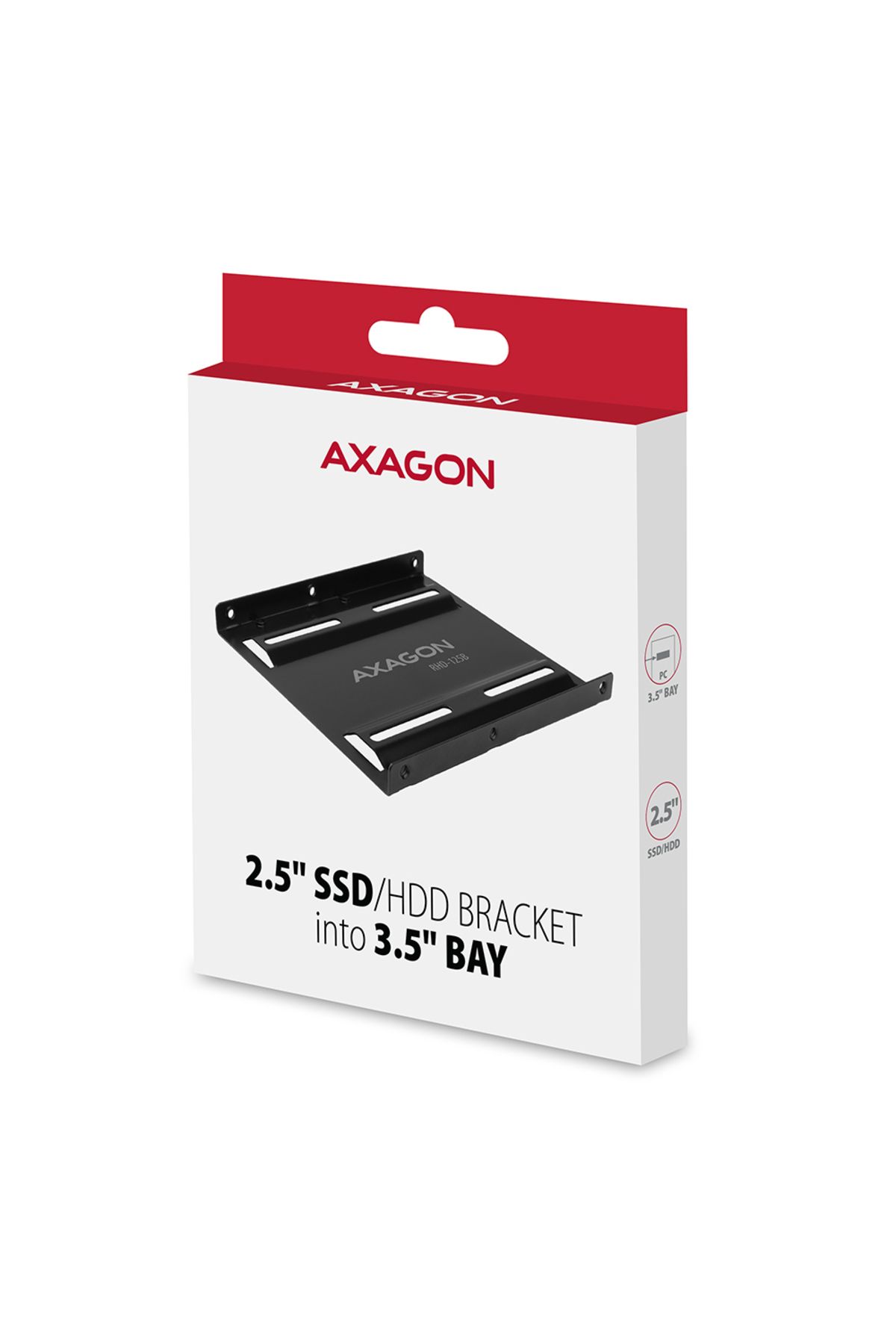 Axagon-Metal frame for mounting one 2.5" disk into one 3.5" position | RHD-125B 8