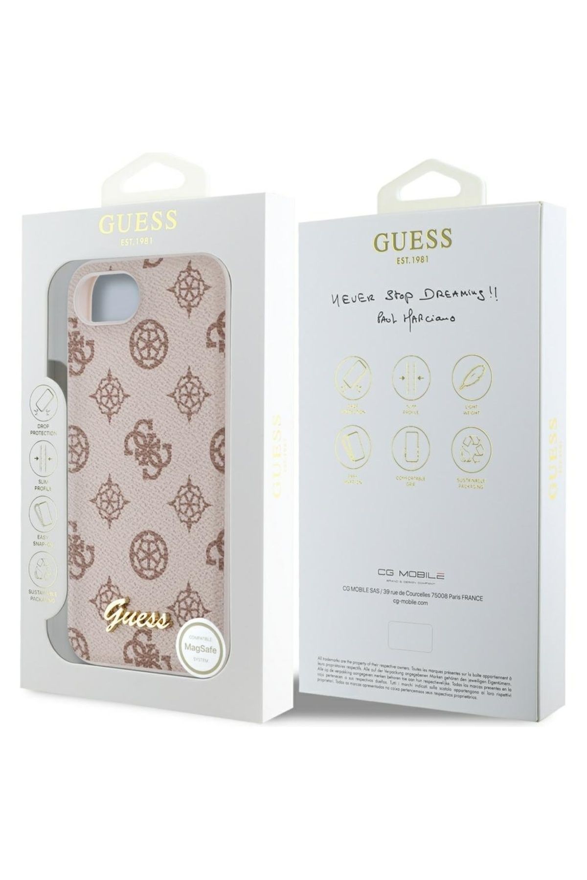 Guess-IPhone 16e Case - Peony Script MagSafe (GUHMPSE4PGPYSW) - Brown 11