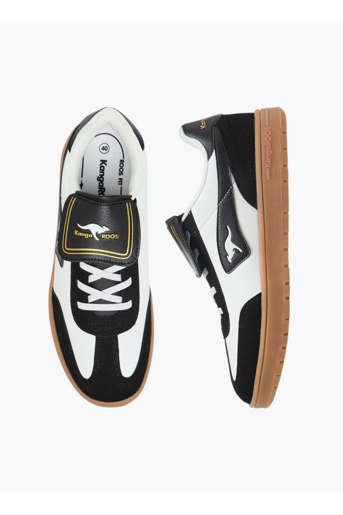 Kangaroos-Women's Colourblock Sneakers with Hook and Loop Closure 1
