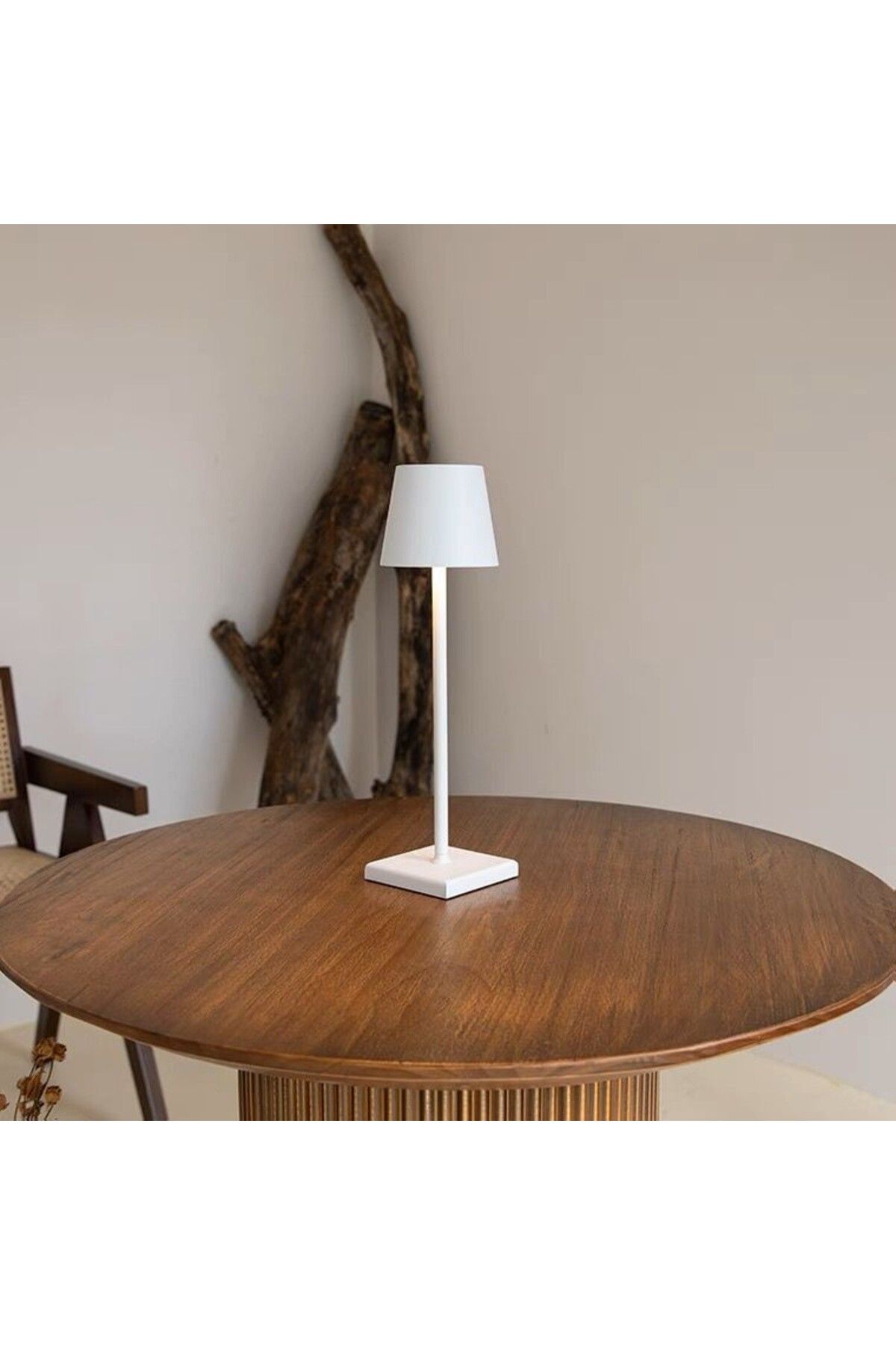 Tescomak-Rechargeable touch LED table lamp with telescopic rod, white 5
