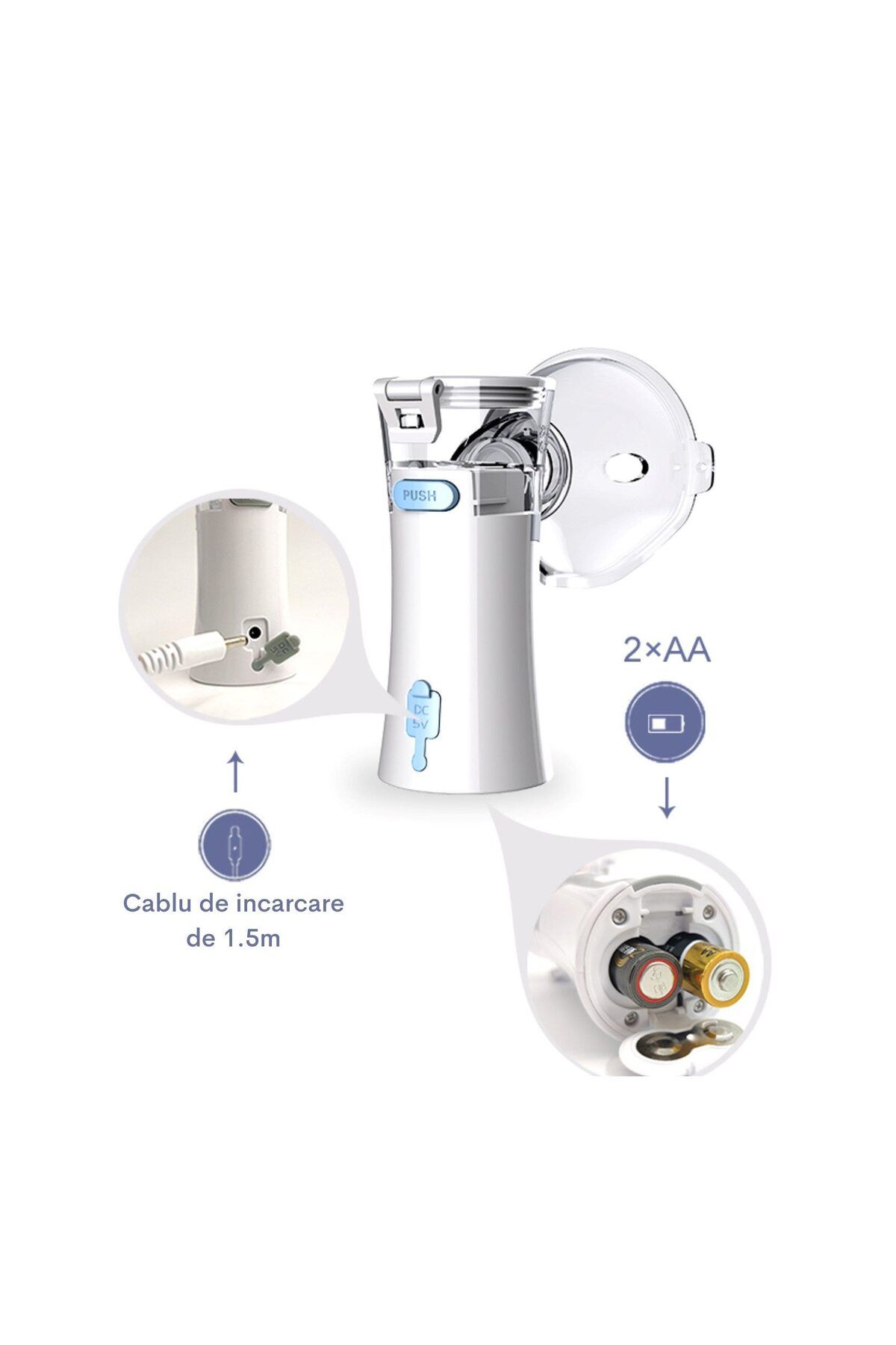 WowStep-Aerosol device, nebulizer, portable, clinically validated, ultrasonic, Mesh technology, accessories 6