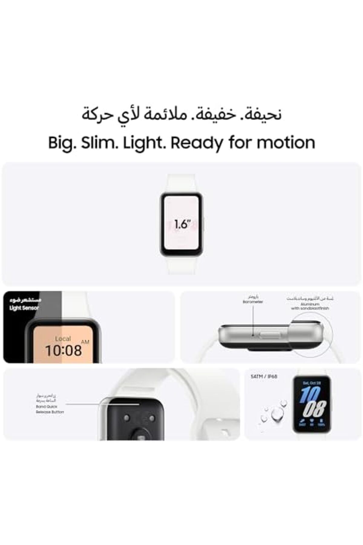 Samsung-Galaxy Fit3 Smartwatch, Exercise and Sleep Tracking, Fall Detection, Bluetooth, 40mm, Silver 4