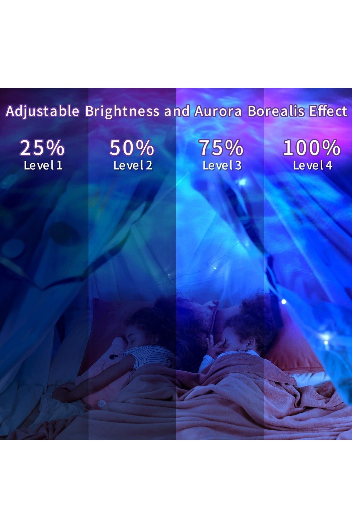 Tescomak-Ambient light lamp and stereo speaker, All-in-1 projector white 10