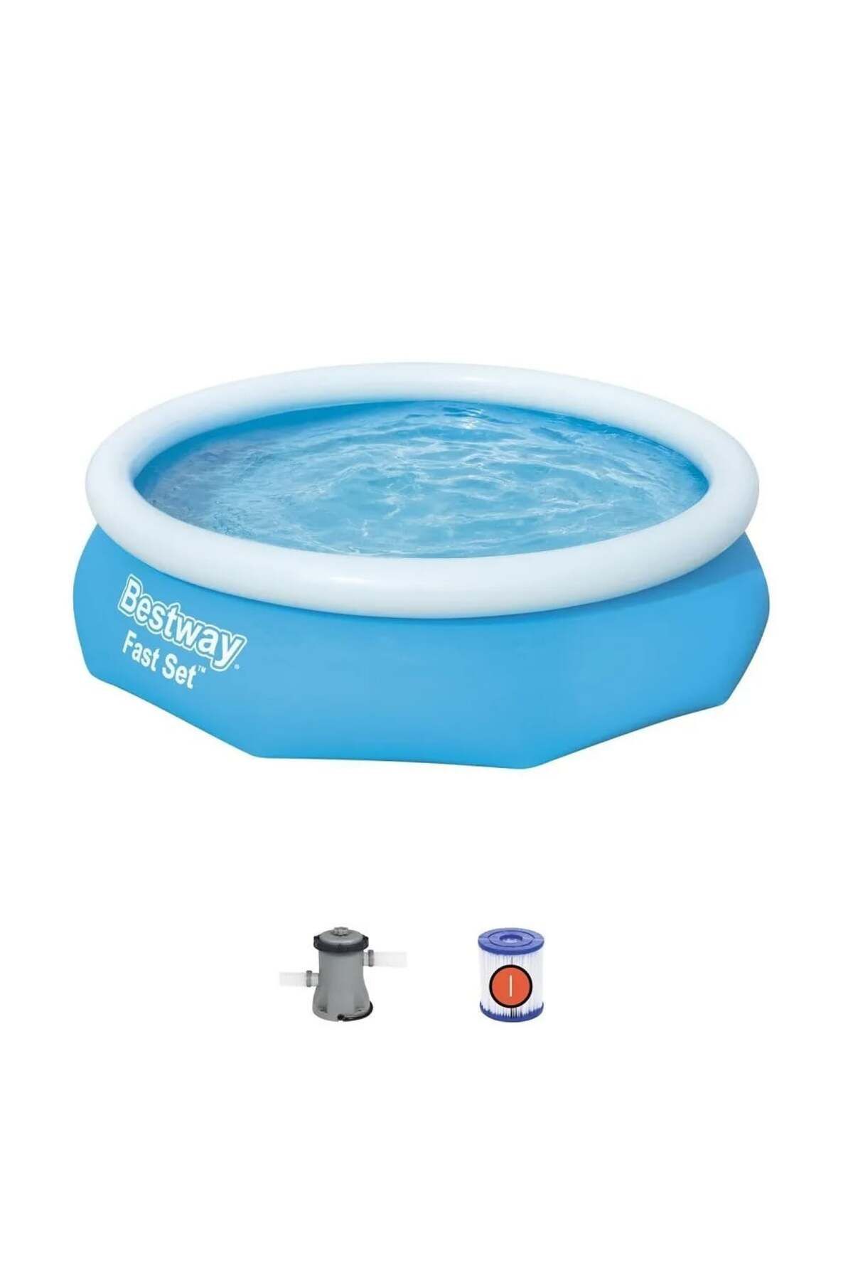 BESTWAY-Piscină cu priză rapidă, pompă de filtrare, 3,05 m x 76 cm, 3.800 litri 1