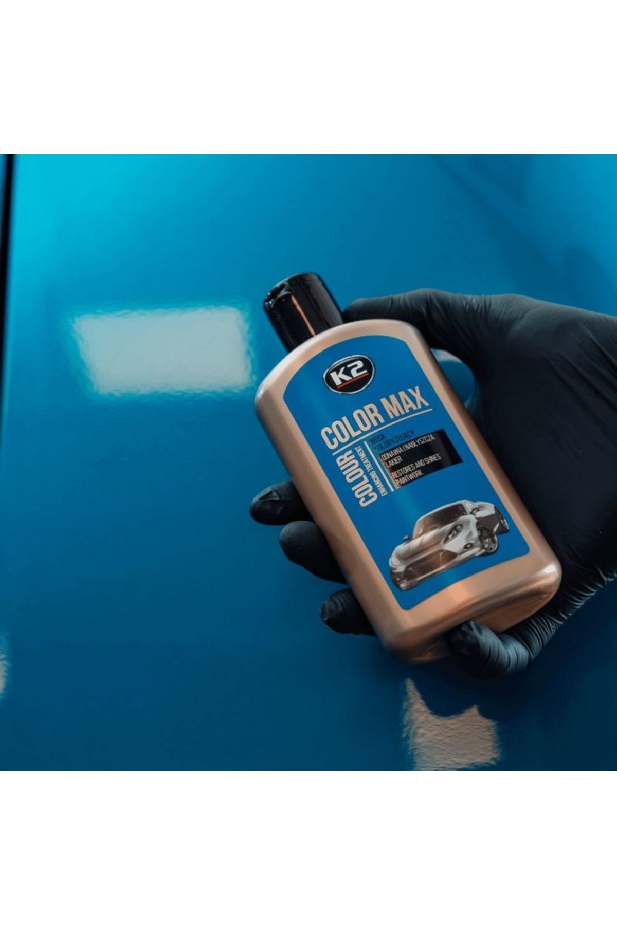 K2-Pasta de lustruit si ceruit 250ml, polish auto albastru, COLOR MAX Albastru 250ml. 2