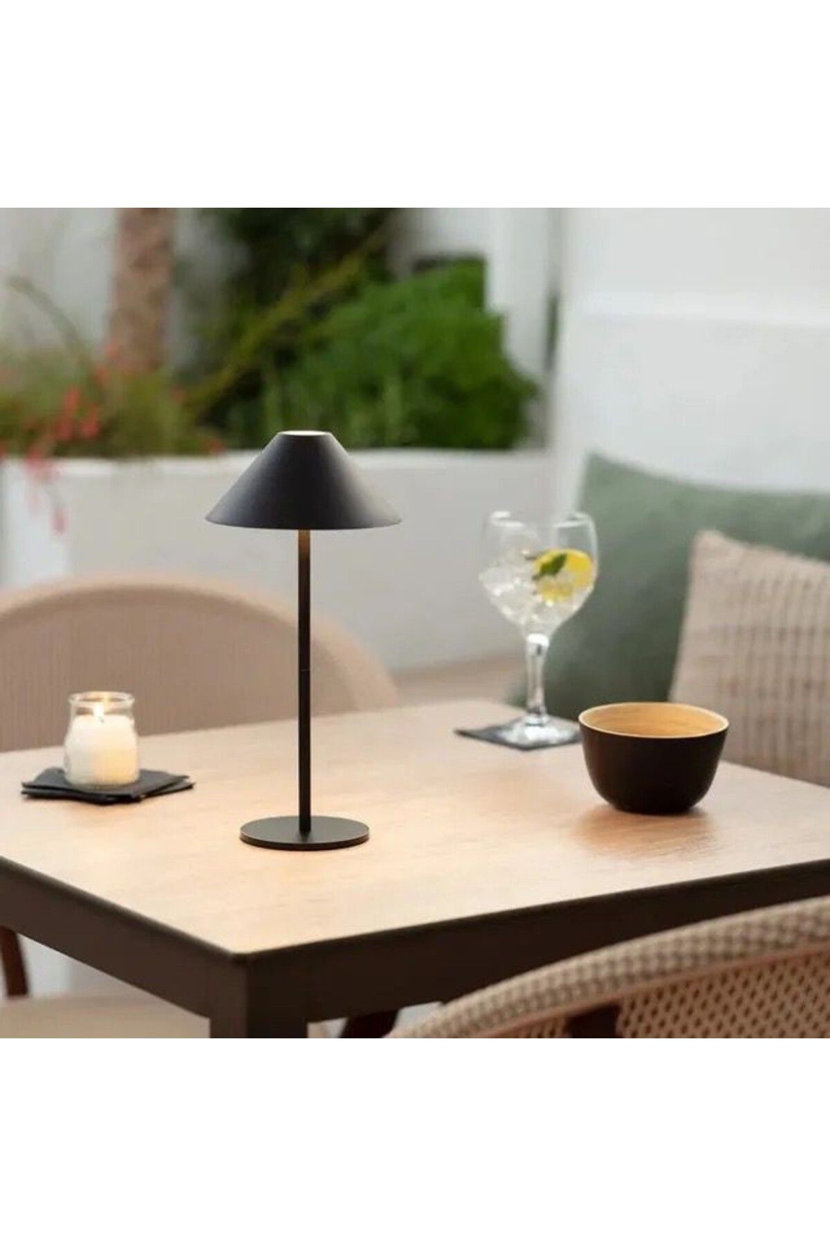 Tescomak-Rechargeable touch LED table lamp, 3 color temperatures, black 11
