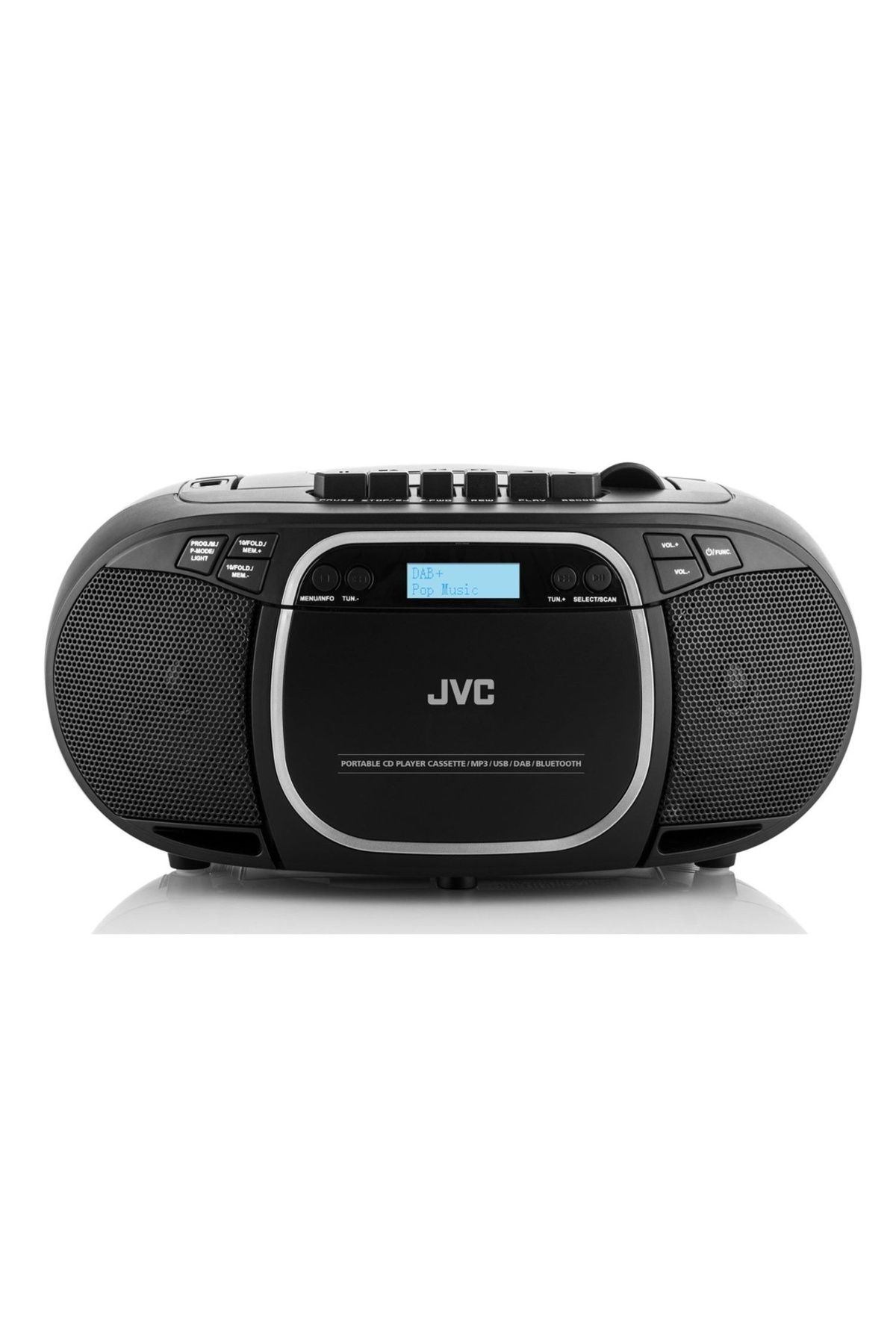 JVC-Radio cassette player with CD player RC-E561B-DAB,2 x 1.5 W RMS,Bluetooth/USB/MP3, DAB+/Tuner FM 3