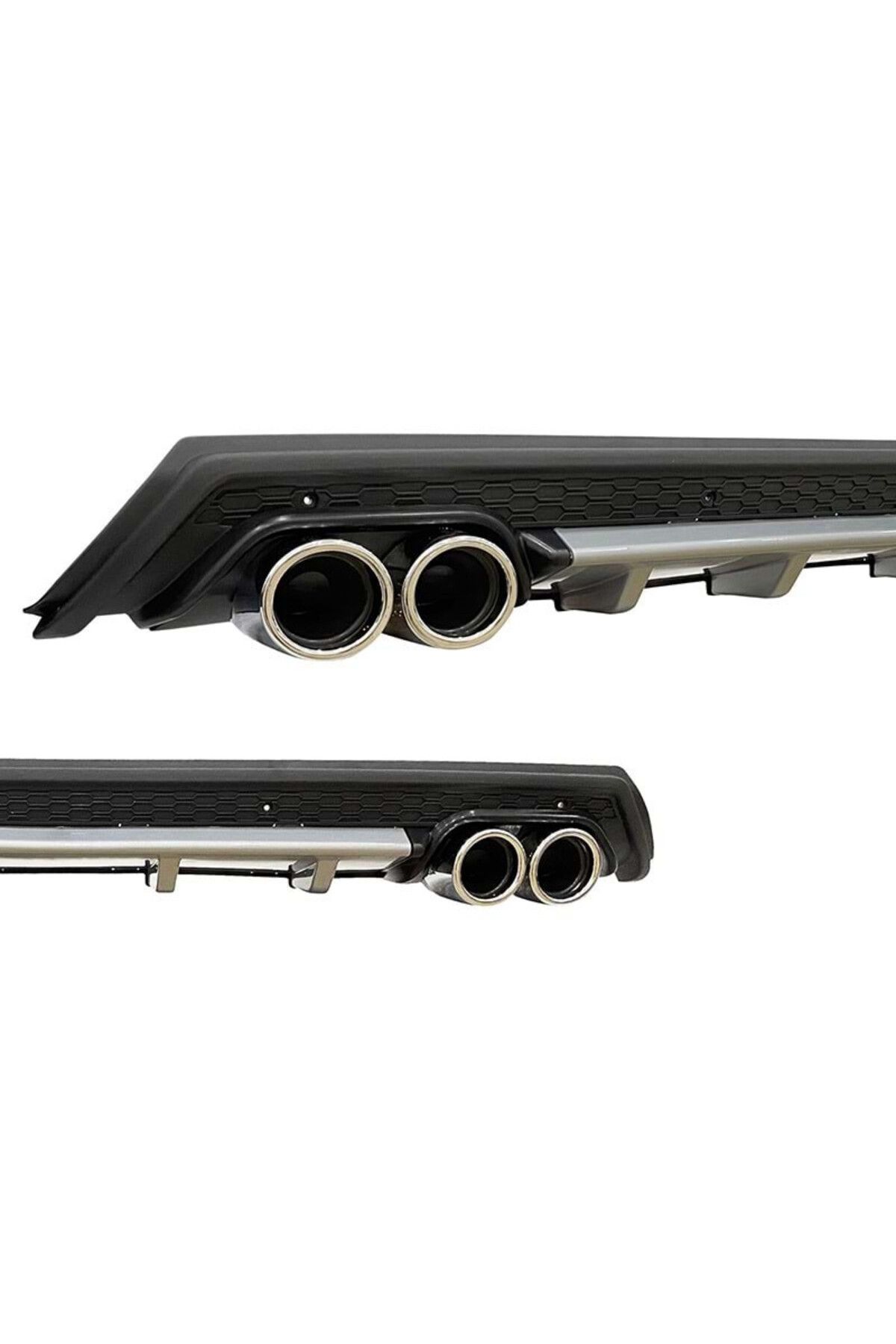 DELUXETUNING-Prelungire bara spate universal , ELITE B Design, negru cu gri, ornamente toba rotunde 2