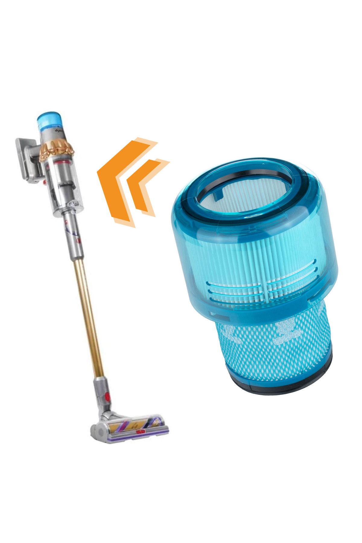 Rosfix-2x Filtr wymienny do Dyson V11/ V15 Detect Absolute 4