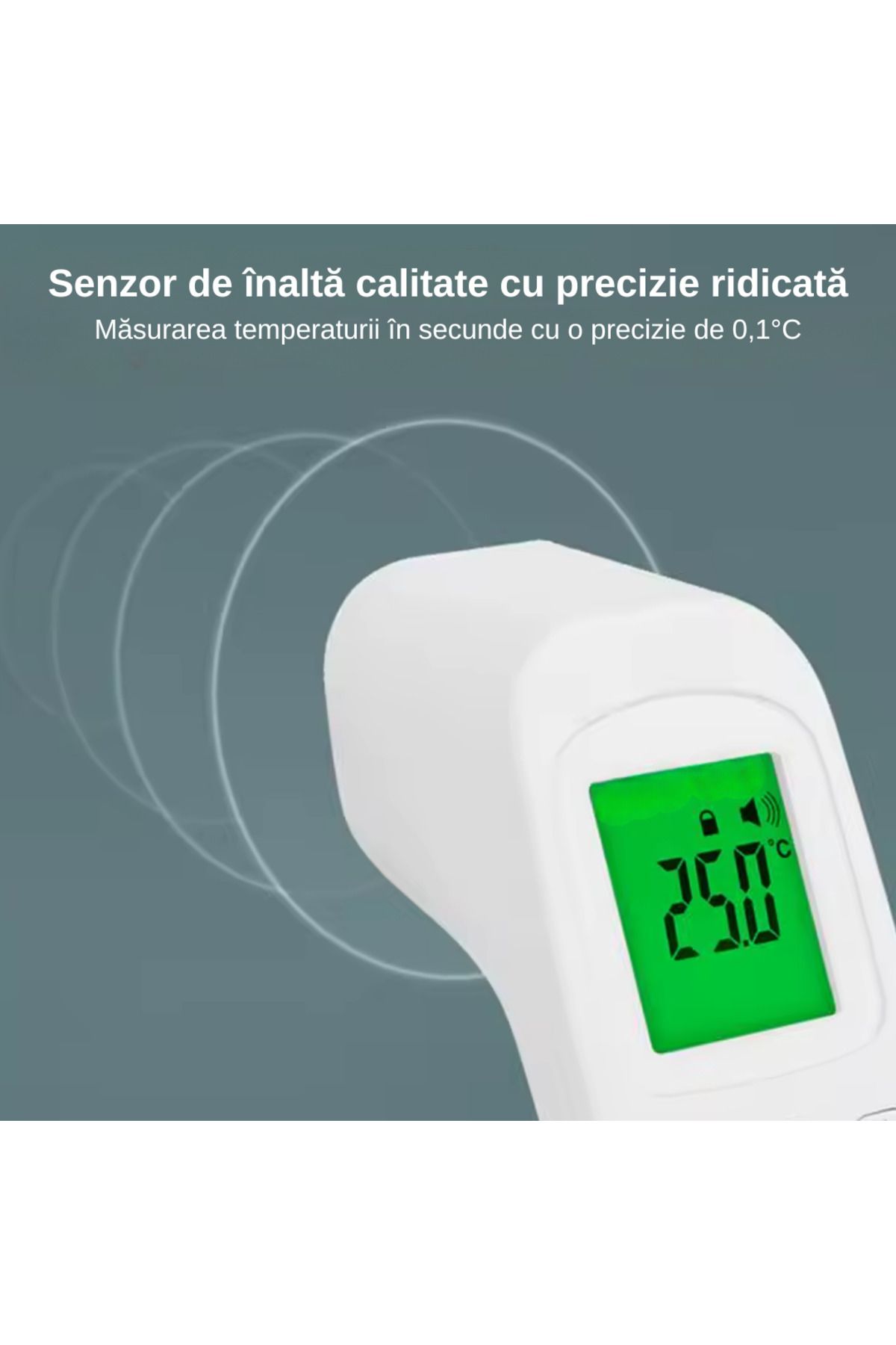 A ATAB-Digital infrared thermometer, non-contact technology, digital screen, fast measurement 0.1s, 6