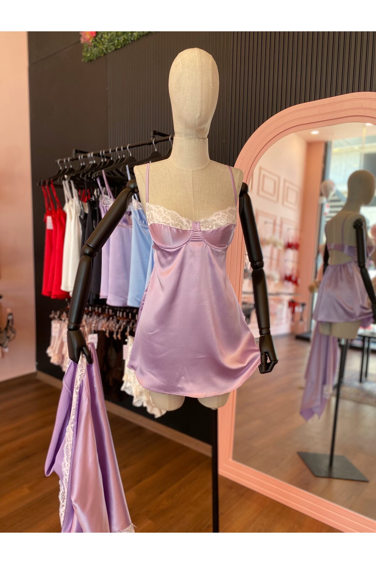 AyBer Textile Lila Gecelik