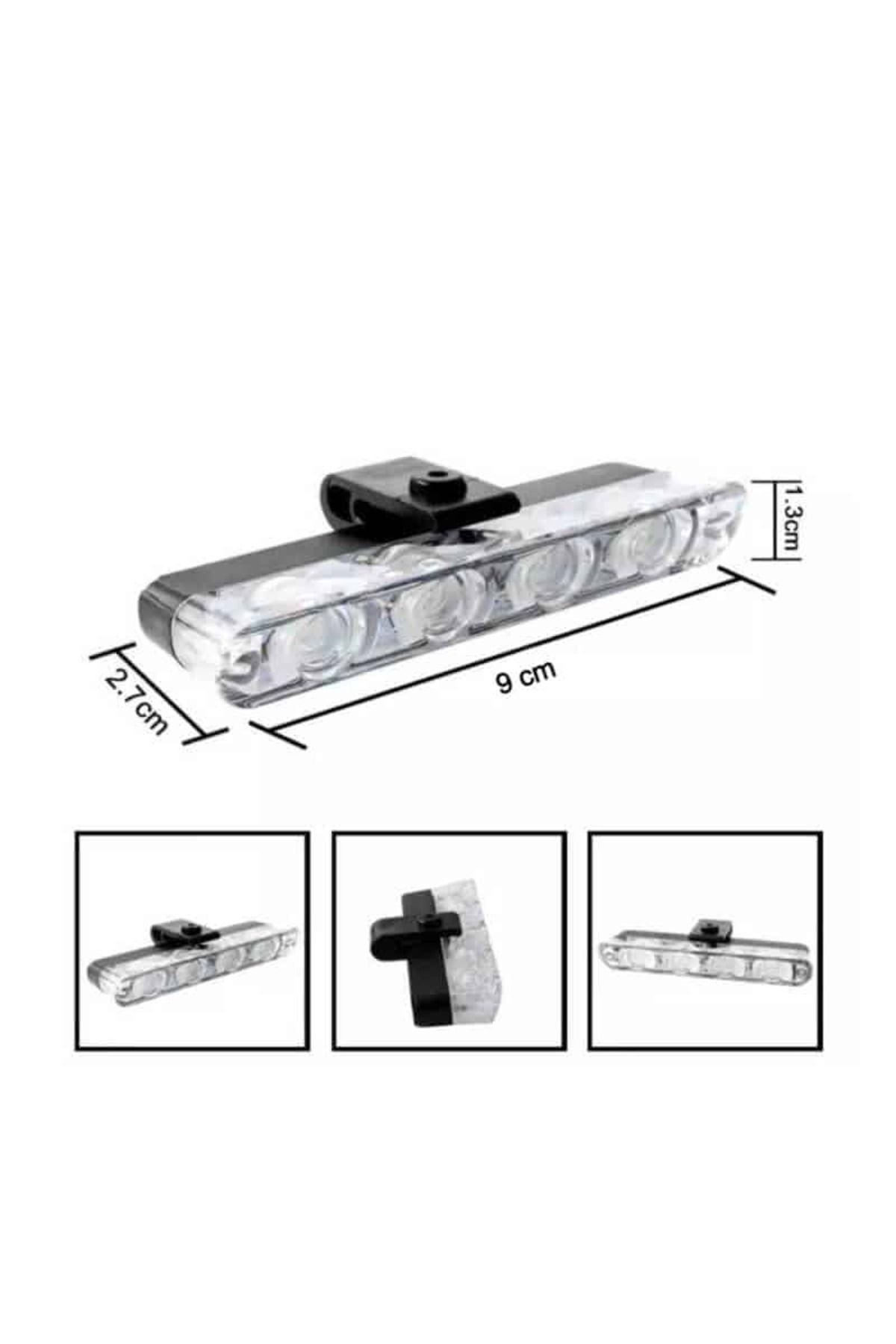 BGRJ Automotive-Set of 4 white strobe lights for grille, remote control, 7 functions, 12V 7
