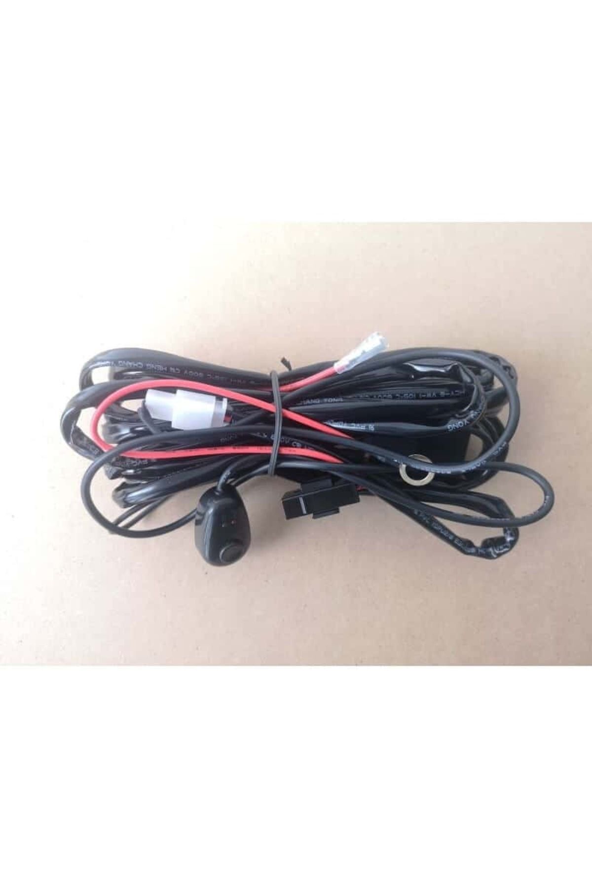 BGRJ Automotive-Wiring harness with 40A relay and button, 300W, 12V, projectors or Led Bar, length 3m 7