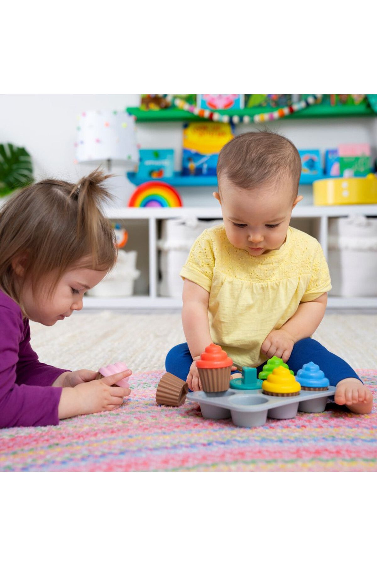 Bright Starts-Sort & Sweet Cupcakes Shape Sorting Activity Toy​, 3-36 Months 5