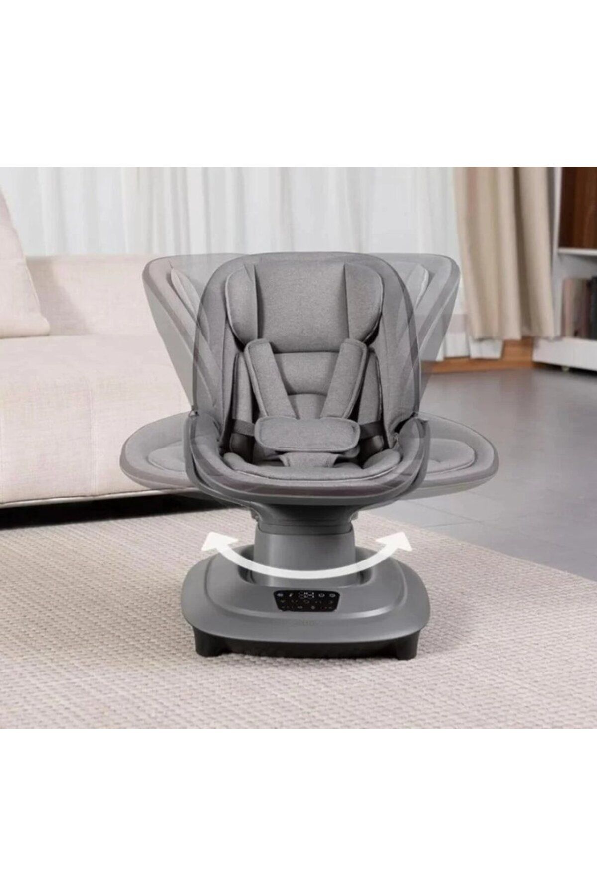 Mini Baby-Deluxe Multi-Motion Baby Crib with Gentle Touch Control, 5 Rocking Modes, 360° Rotation, and App Control 3