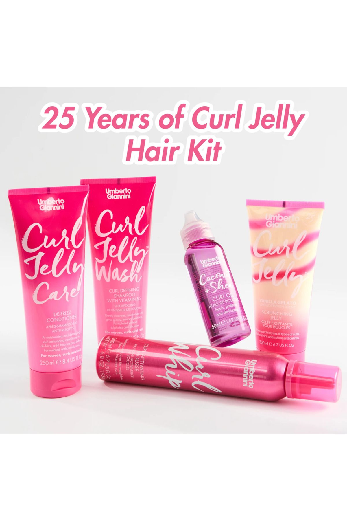 Umberto Giannini-Curl Defining Gel, Curl Jelly Scrunching Jelly, Vanilla Gelato, Umberto Giannini, 200 ml Curl 7