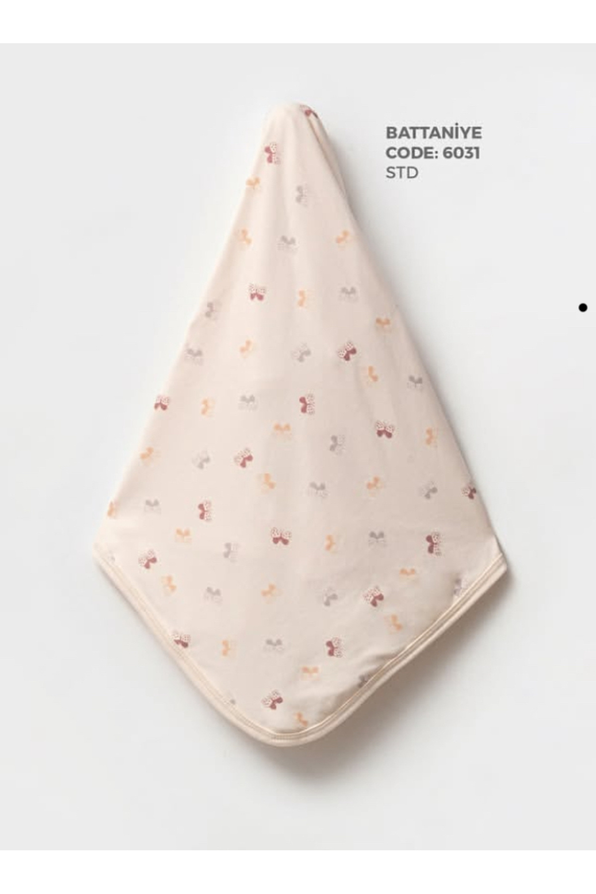 %100 ORGANİK KELEBEK BASKILI ÇİFT KATLI PENYE YENİDOĞAN VE ÇOK AMAÇLI BEBEK BATTANİYESİK