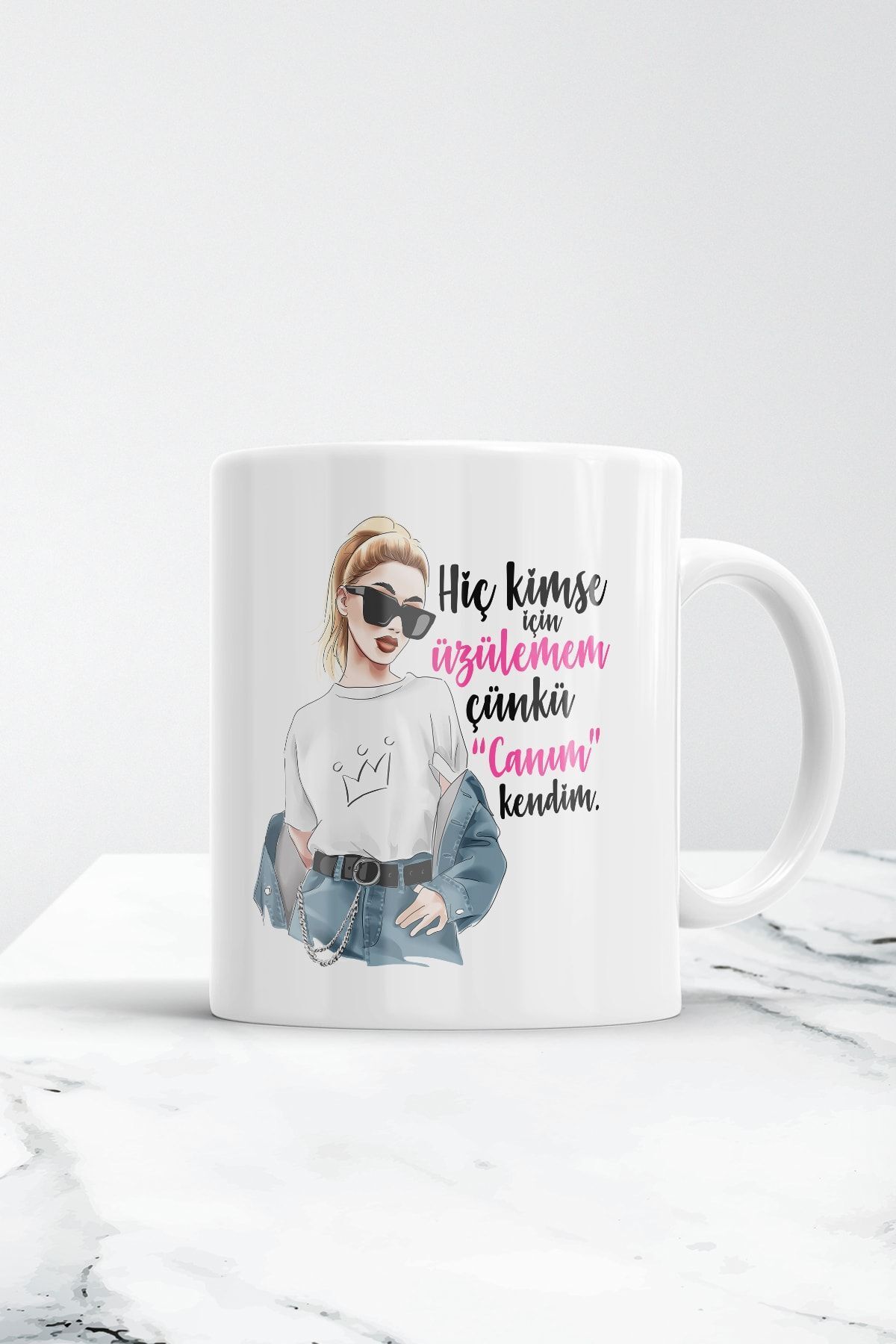 ÇELİKLER HEDİYE-I Don'T Feel Sad for Anyone because My Heart Is My Own Printed Mug 1