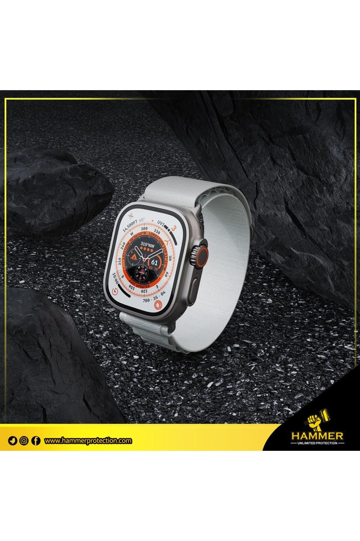 Hammer-Hammer Watch Protector 3 in 1 49mm First and Second Edition Anti-shatter and Anti-fingerprint Self-Adhesive Transparent 3