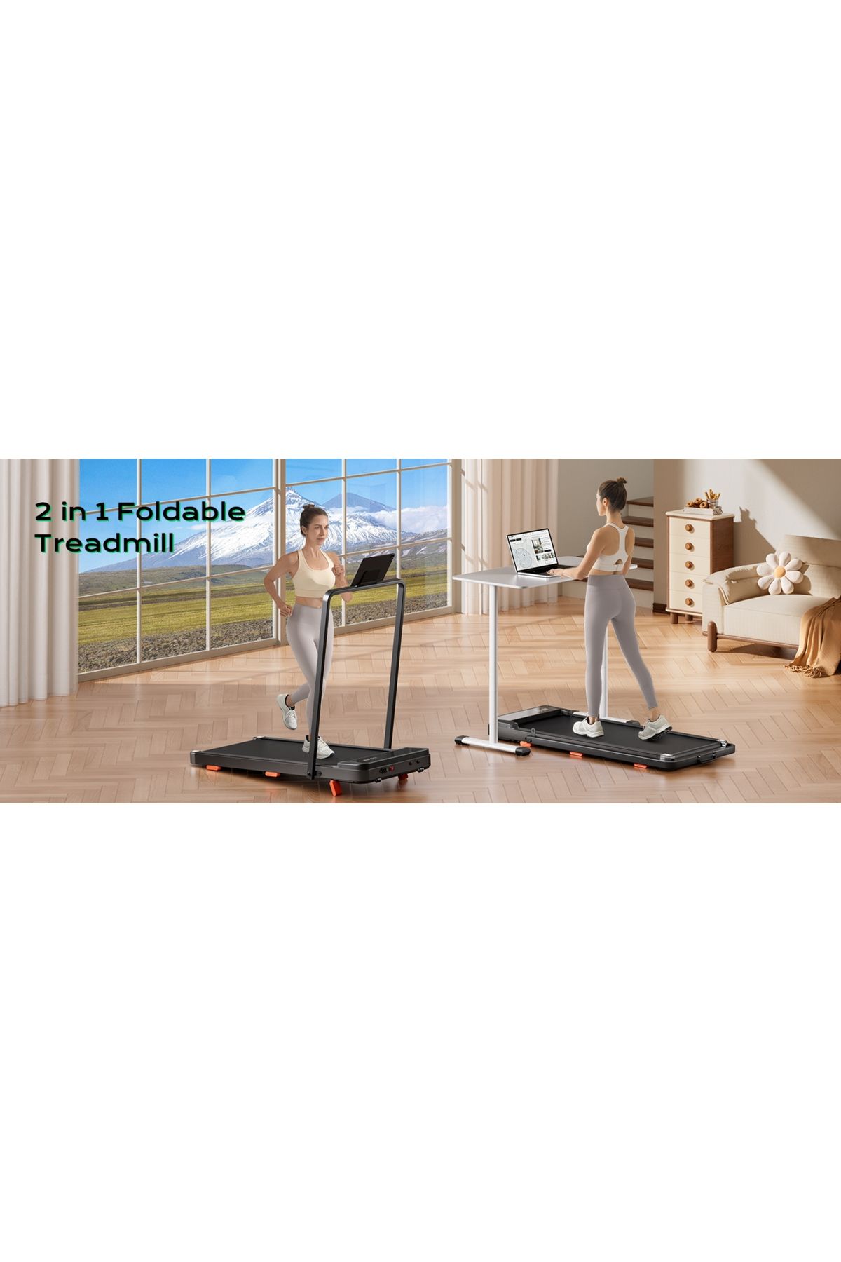 ALTIS-Advanced AL623 3-in-1 Folding Treadmill – 2.5HP Walking Pad with LED for Home & Office Use 6